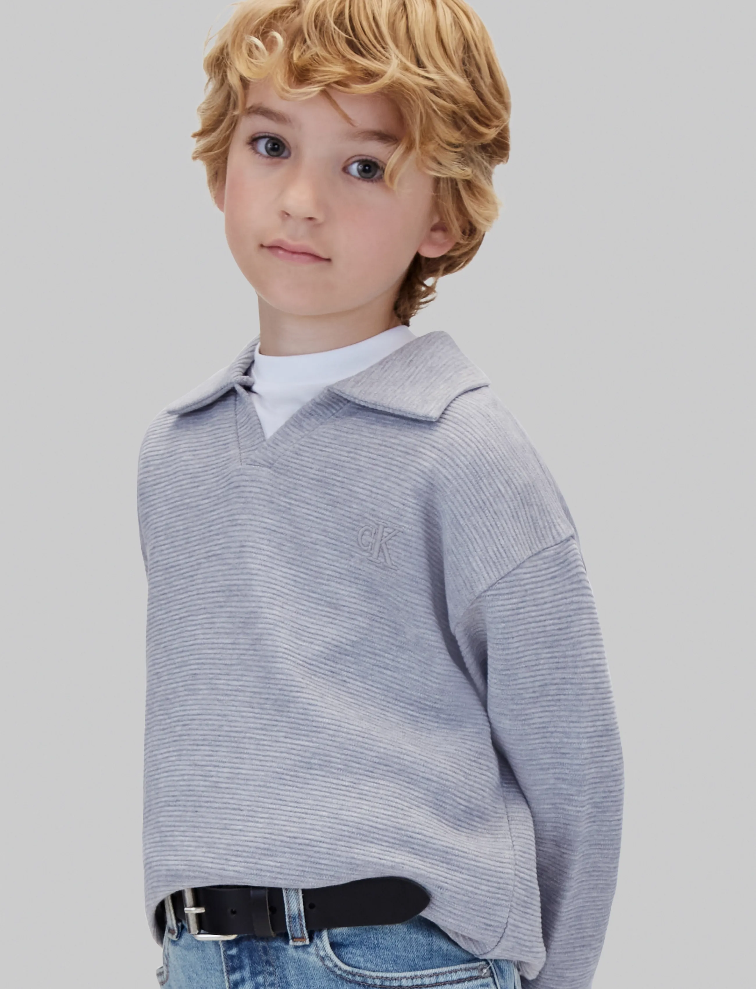Calvin Klein - CK OTTOMAN RUGBY SWEATSHIRT - sweatshirts - medium grey heather - 4