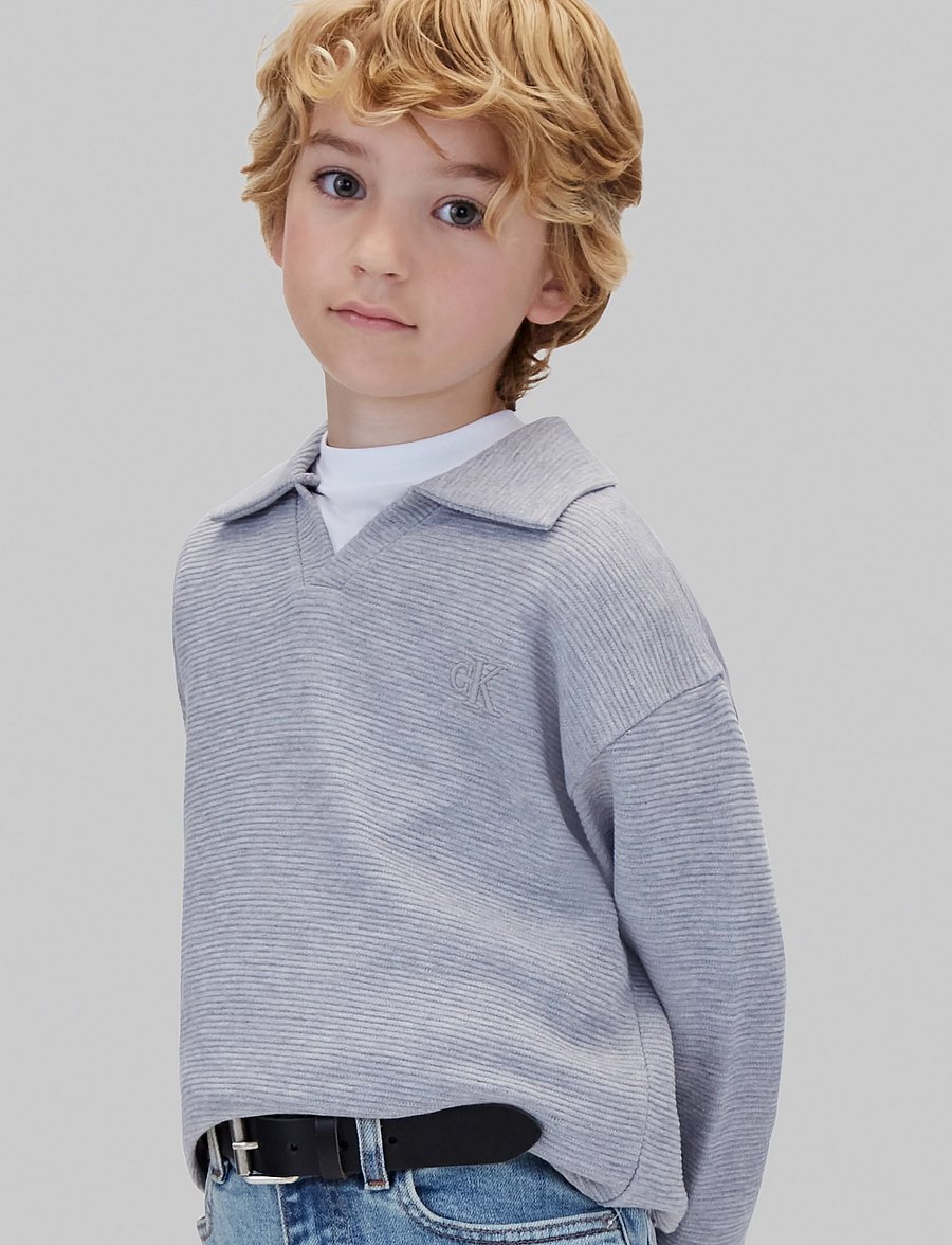 Calvin Klein - CK OTTOMAN RUGBY SWEATSHIRT - sweatshirts - medium grey heather - 4