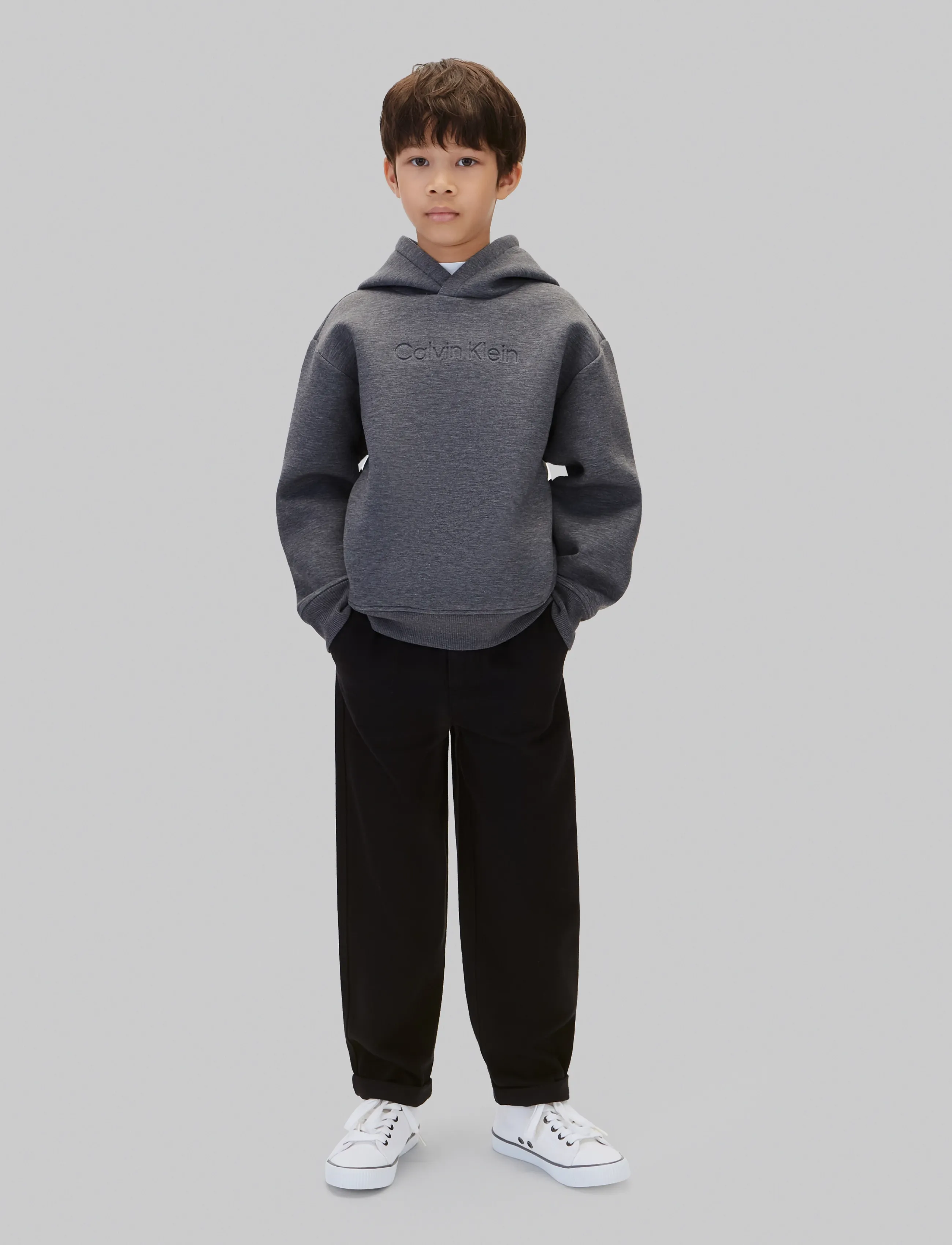 Calvin Klein CK SCUBA HOODIE - Hættetrøjer - MEDIUM GREY HEATHER / grey