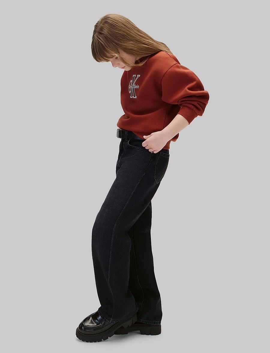 Calvin Klein - SEASONAL MONOLOGO CN SWEATSHIRT - dressipluusid - fired brick - 5