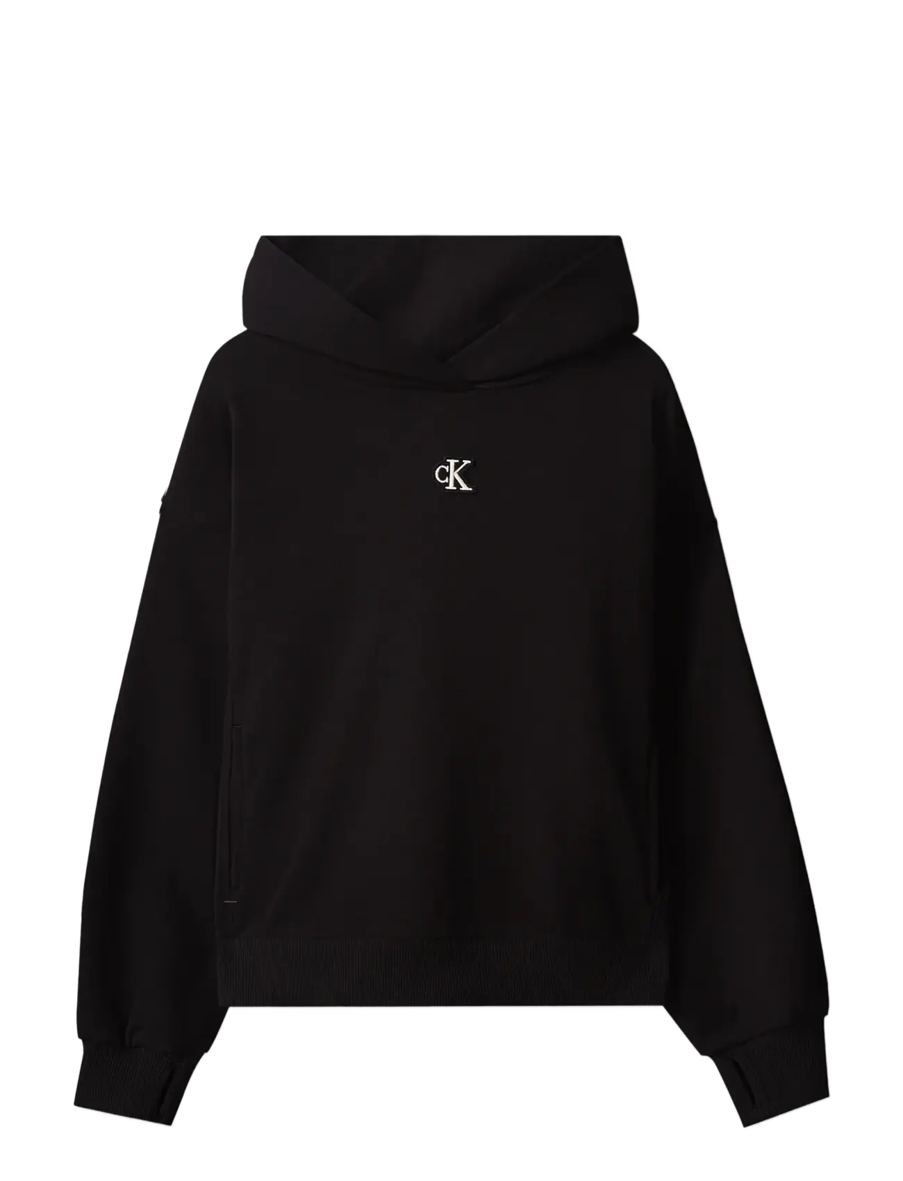 Calvin Klein CK BADGE HOODIE - Hættetrøjer - PVH BLACK / black