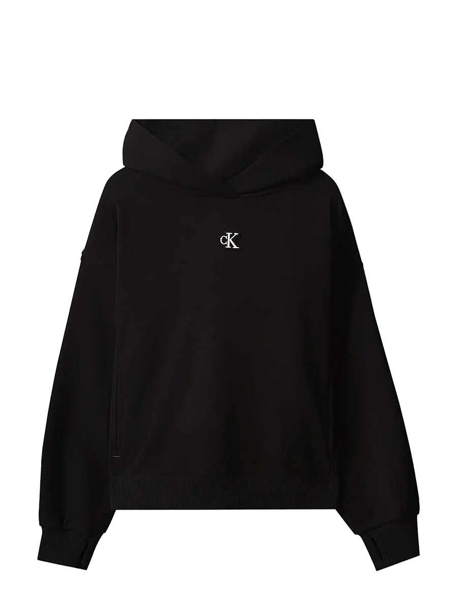Calvin Klein - CK BADGE HOODIE - hoodies - pvh black - 1