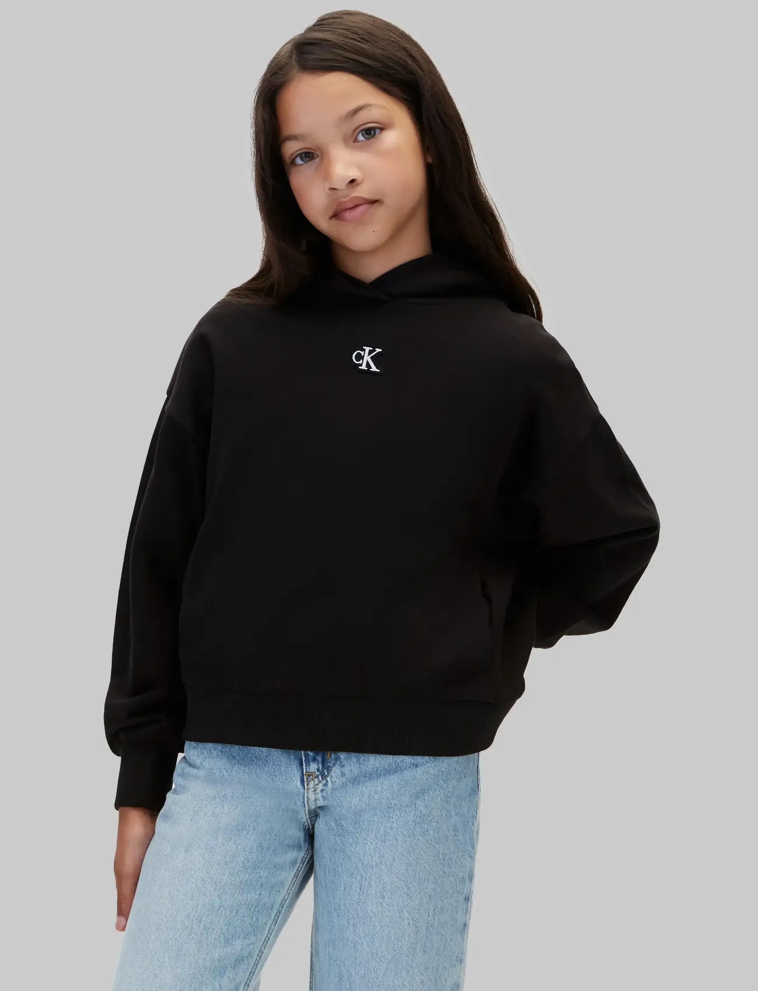 Calvin Klein - CK BADGE HOODIE - efterårstøj - pvh black - 2