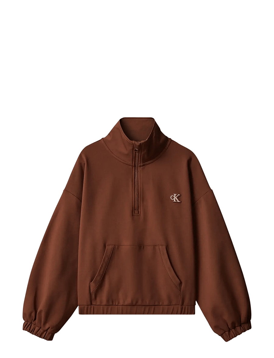 Calvin Klein - PUNTO HALF-ZIP - sweatshirts - rocky road - 1