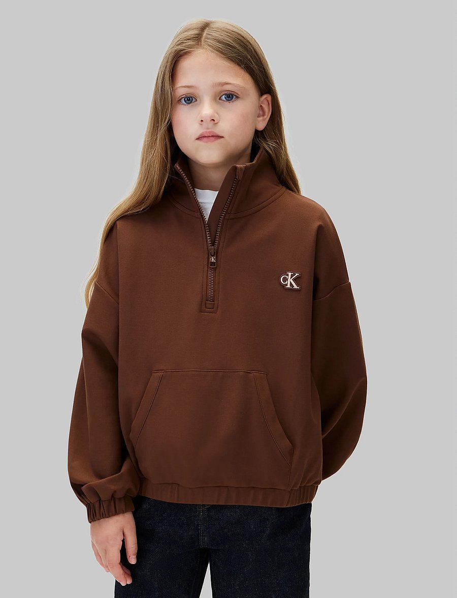 Calvin Klein - PUNTO HALF-ZIP - sweatshirts - rocky road - 3