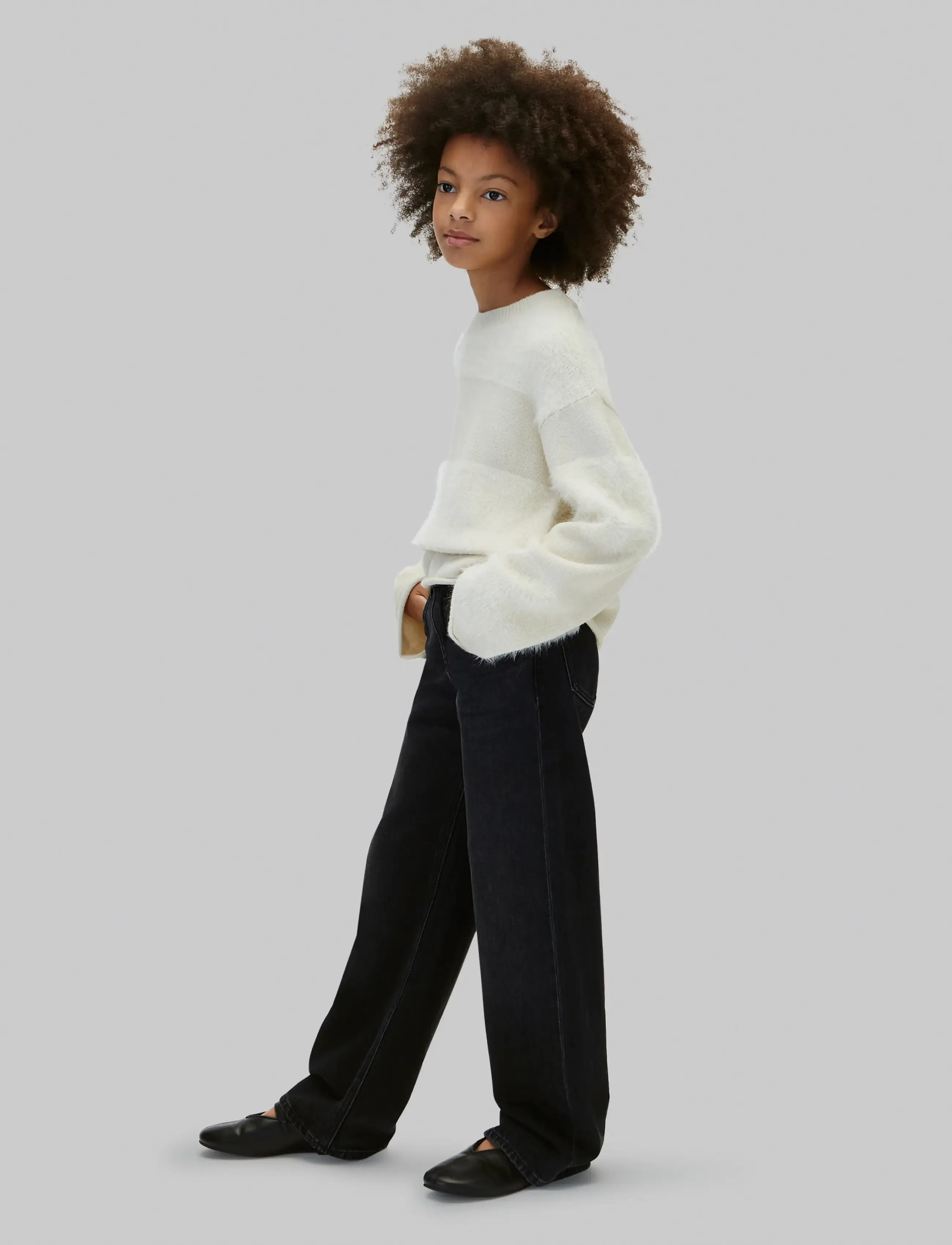 Calvin Klein - HR WIDE LEG DENIM BLACK - hosen mit weitem bein - denim black - 5