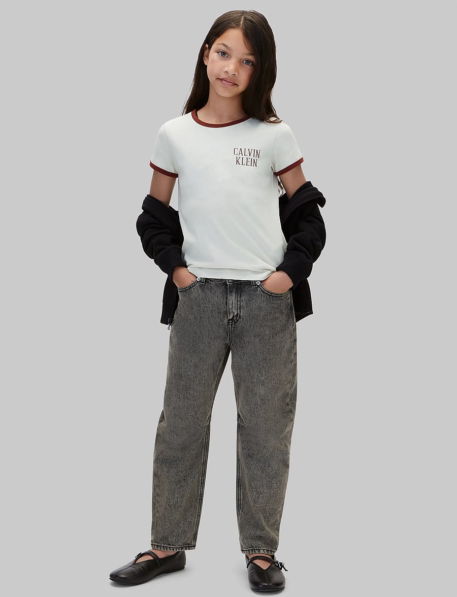 Calvin Klein - HR BARREL LEG JEANS ONYX - loose jeans - onyx black - 0
