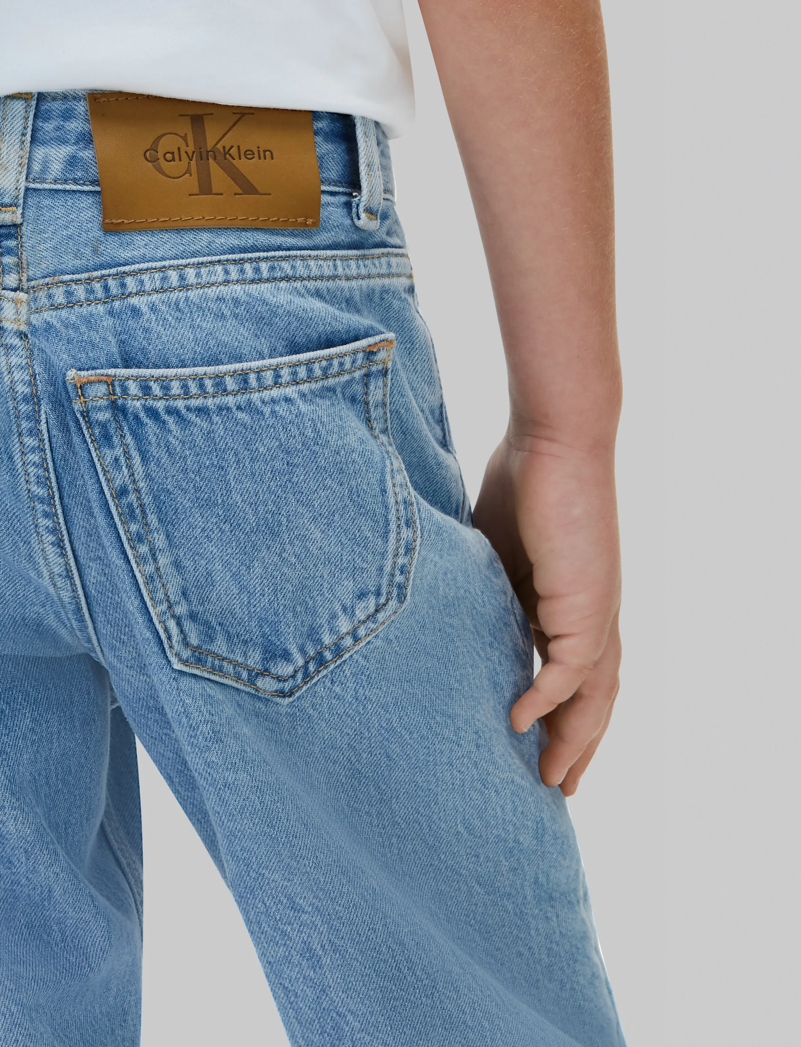 Calvin Klein - HR BARREL LEG STONE MID BLUE - stone mid blue wash - 2