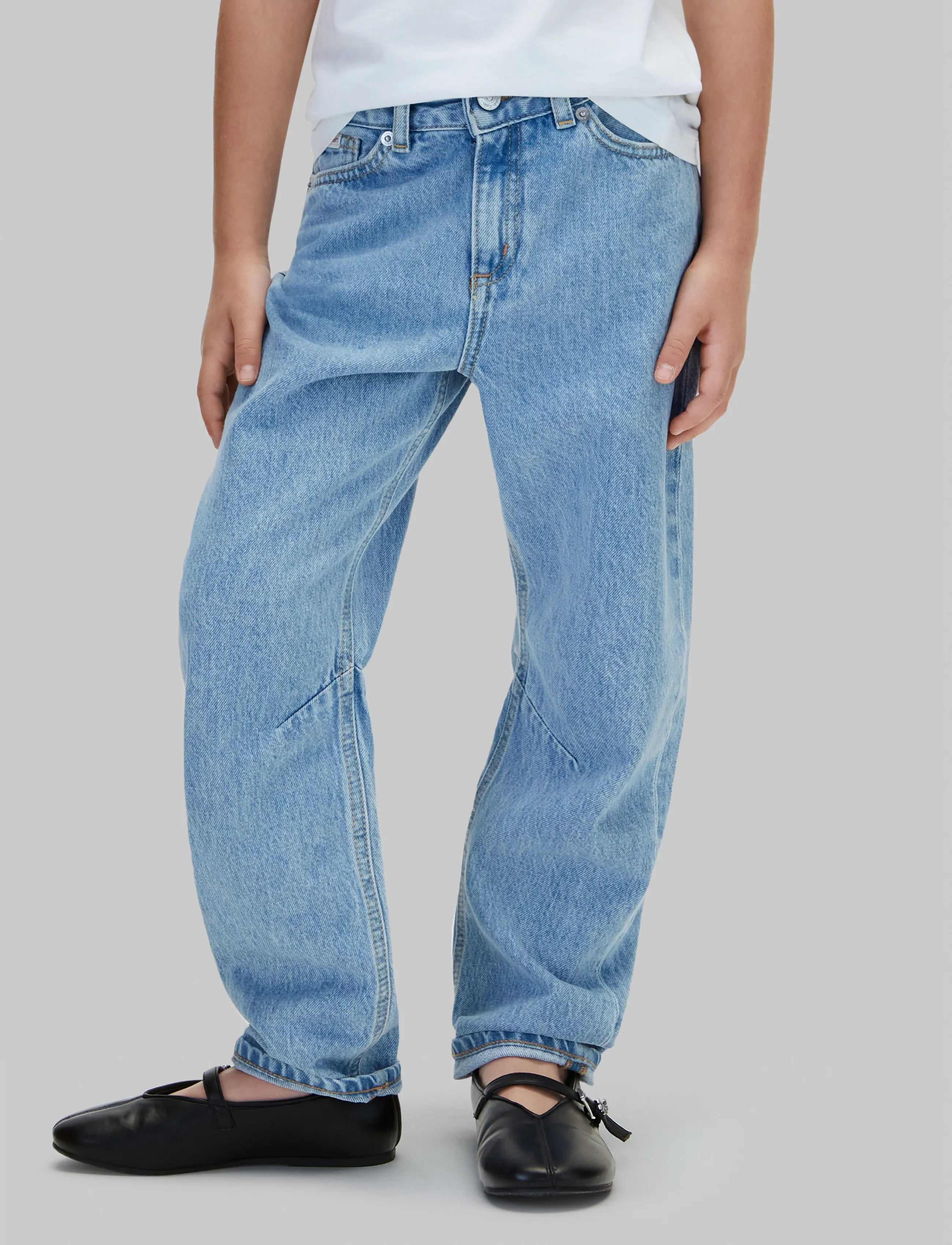 Calvin Klein - HR BARREL LEG STONE MID BLUE - stone mid blue wash - 3
