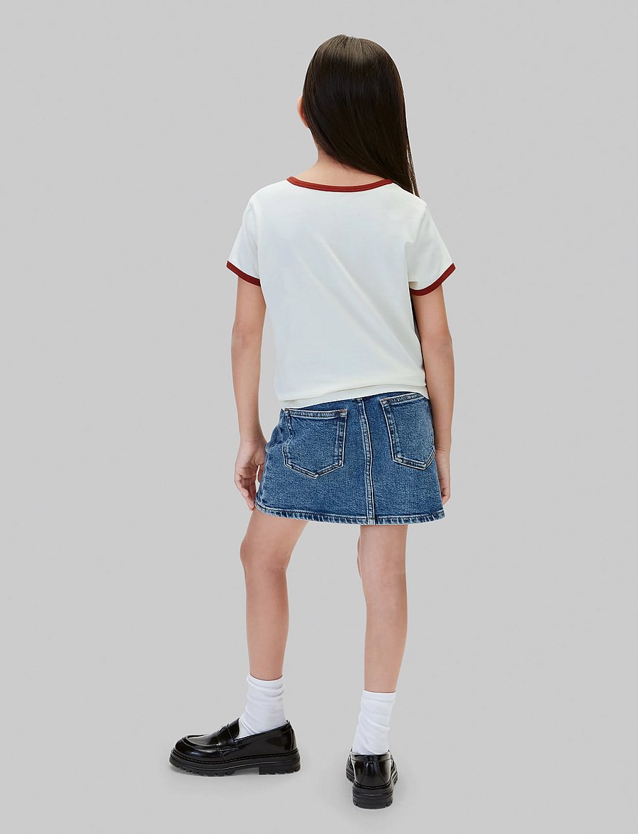 Calvin Klein - HERO DENIM SKIRT BECKFORD BLUE - teksaseelikud - beckford - 2