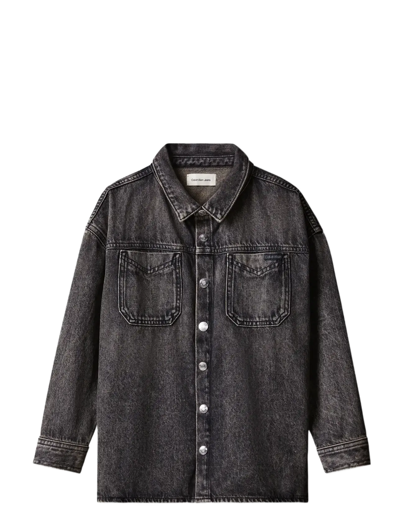 Calvin Klein DENIM OVERSHIRT ONYX BLACK - Outerwear - ONYX BLACK / black