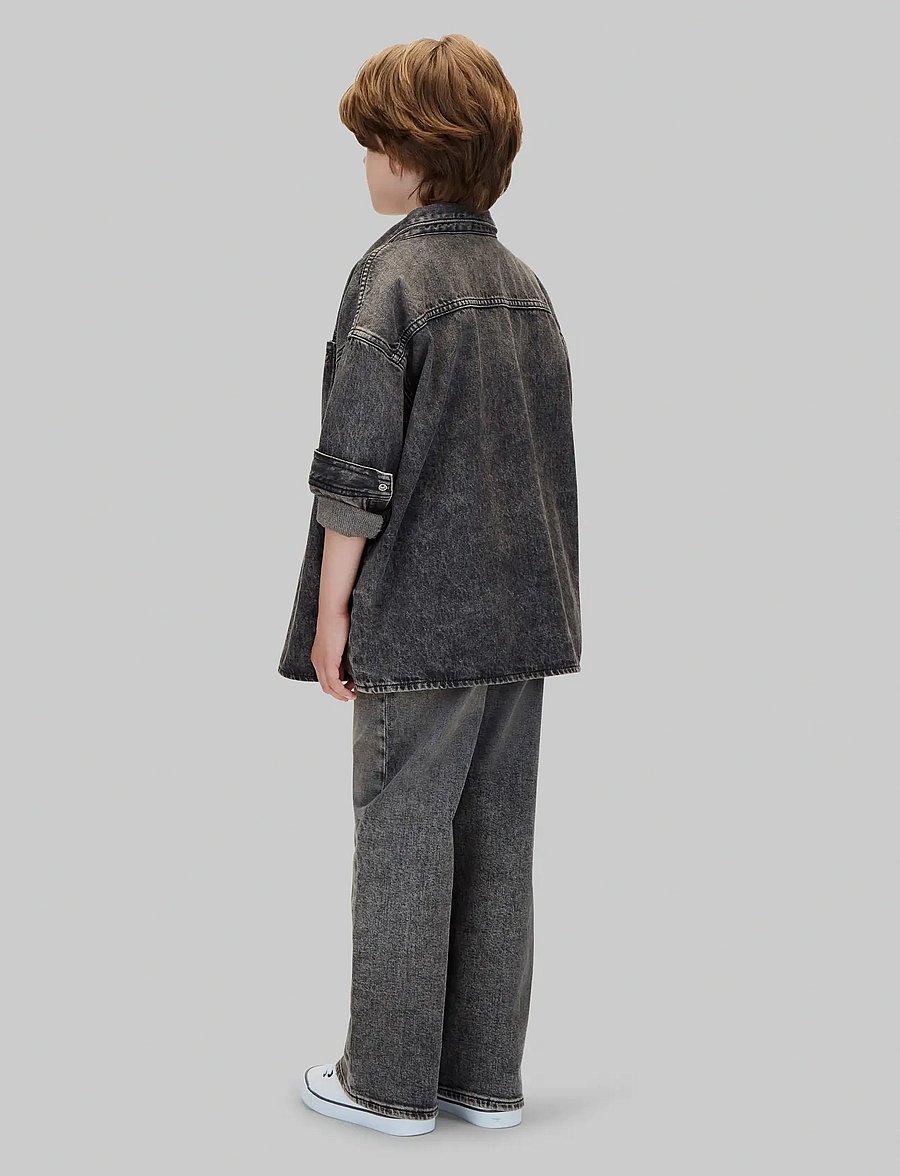 Calvin Klein - DENIM OVERSHIRT ONYX BLACK - denim jackets - onyx black - 2