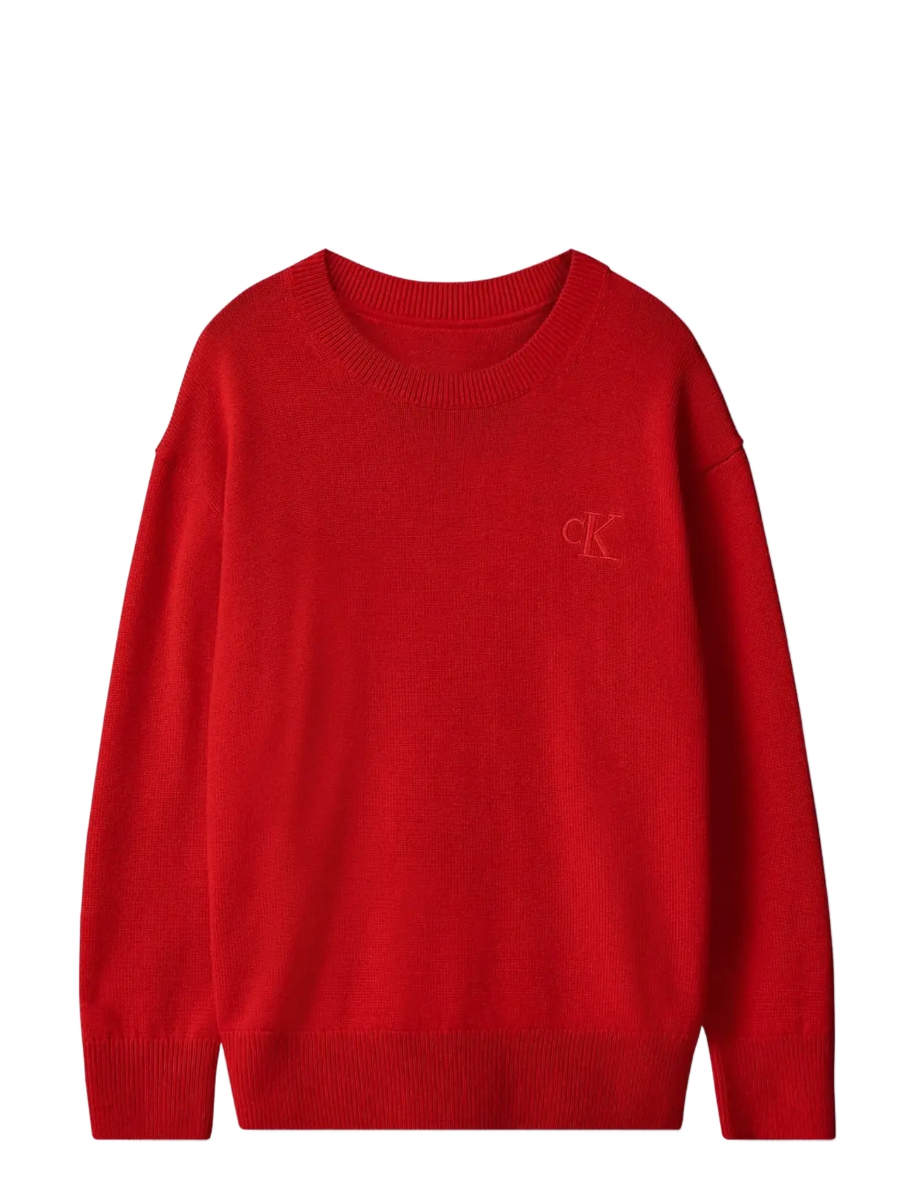 Calvin Klein Ck Merino Oversized Sweater, Børn, Oversized Merino Sweater, Rød, Str: 140 x 10
