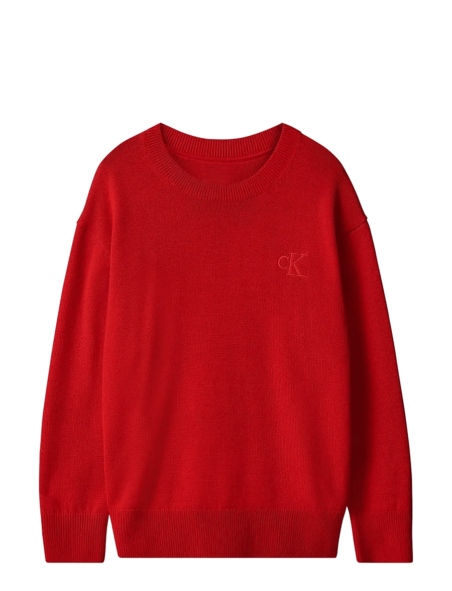 Calvin Klein - CK MERINO OVERSIZED SWEATER - stickade tröjor - goji berry - 1