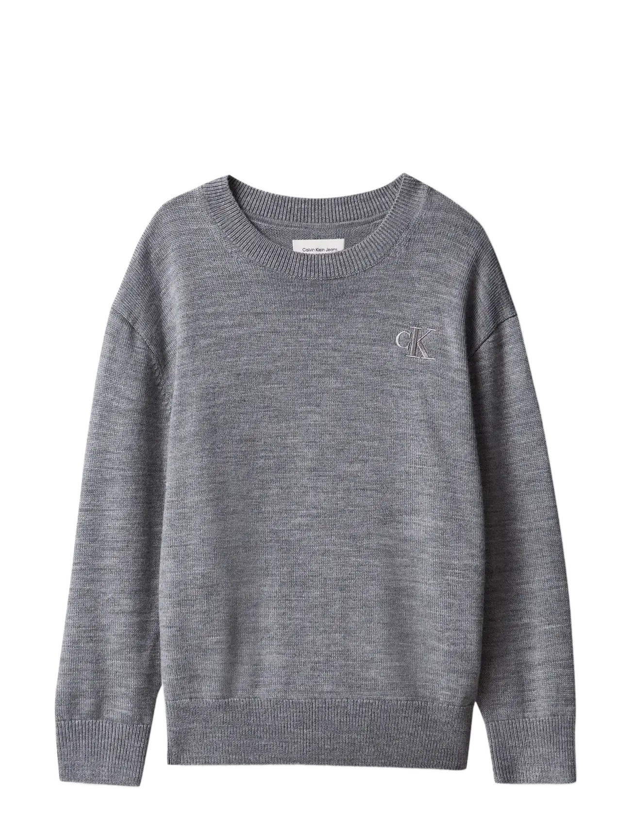 Calvin Klein - CK MERINO OVERSIZED SWEATER - medium grey heather - 1