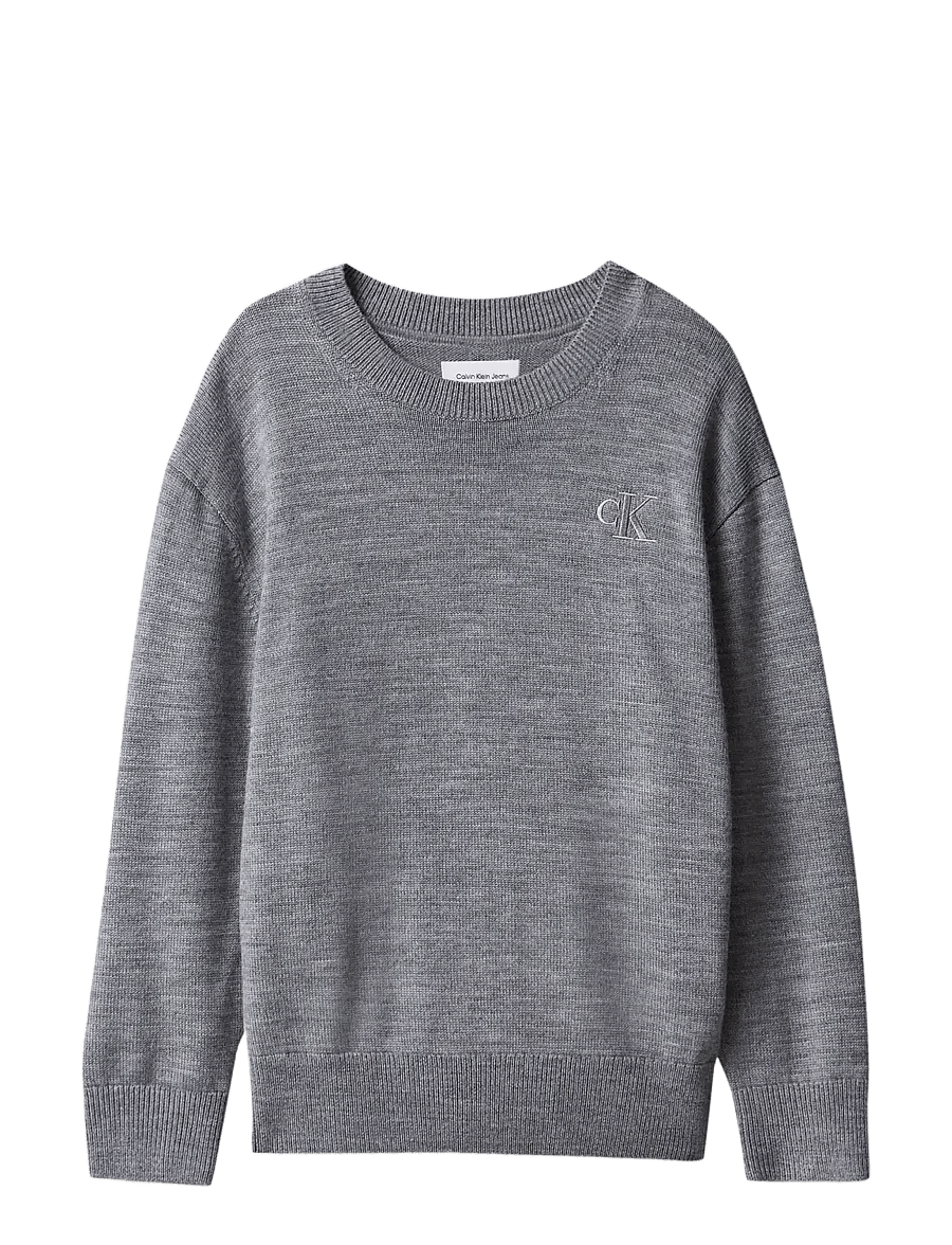 Calvin Klein - CK MERINO OVERSIZED SWEATER - trøjer - medium grey heather - 1