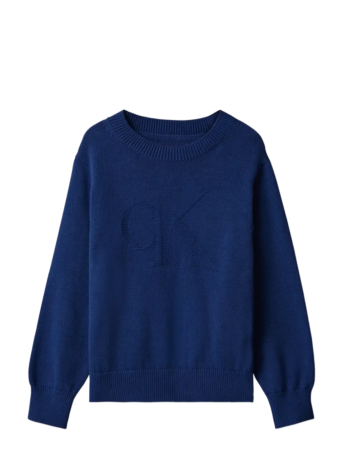 Calvin Klein CK LOGO INTARSIA SWEATER - Trøjer - ESTATE BLUE / navy