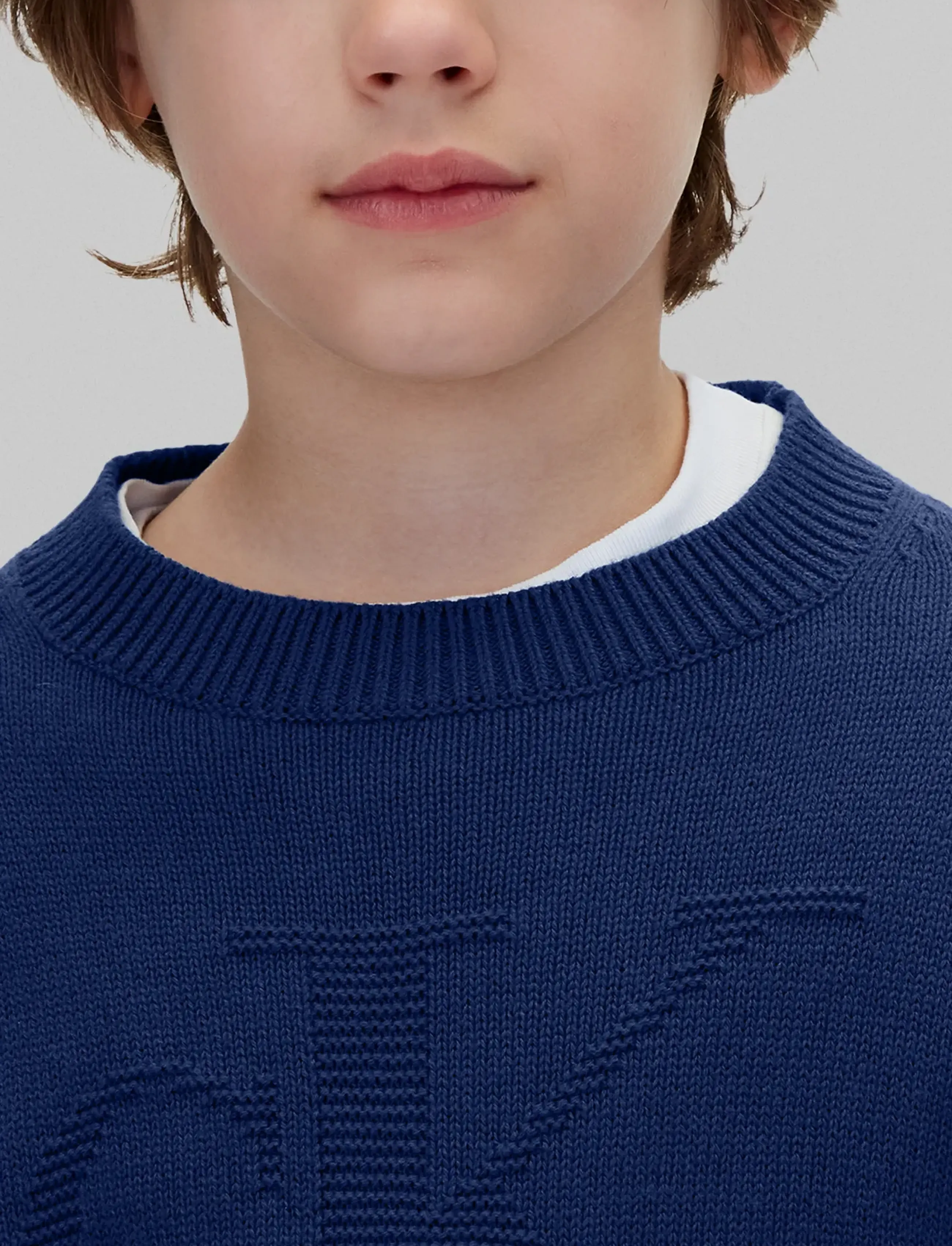 Calvin Klein - CK LOGO INTARSIA SWEATER - efterårstøj - estate blue - 4