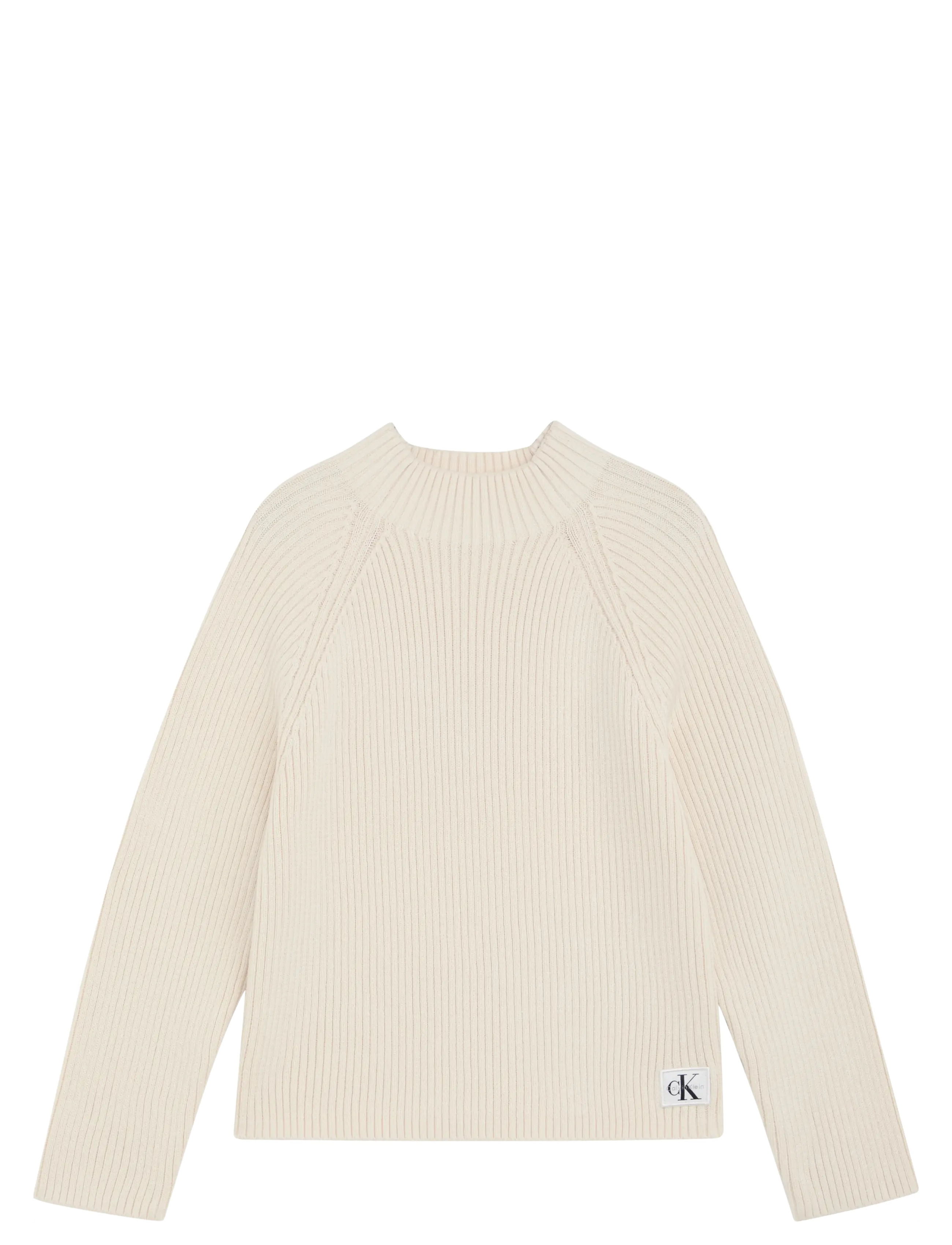 Calvin Klein Chunky Rib Sweater, Børn, Chunky Rib Strikkekjole, Navy, Str: 140 x 10