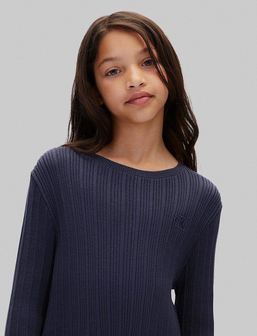 Calvin Klein - CHUNKY RIB SWEATER - pikkade varrukatega vabaajakleidid - turtledove - 4