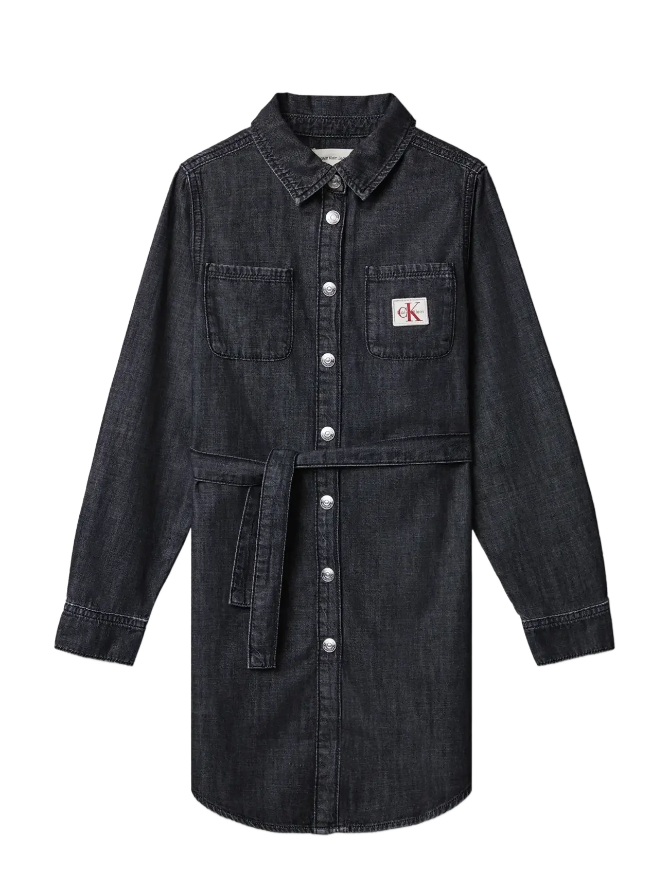 Calvin Klein - DENIM SHIRT DRESS LS  BLACK - washed black - 1