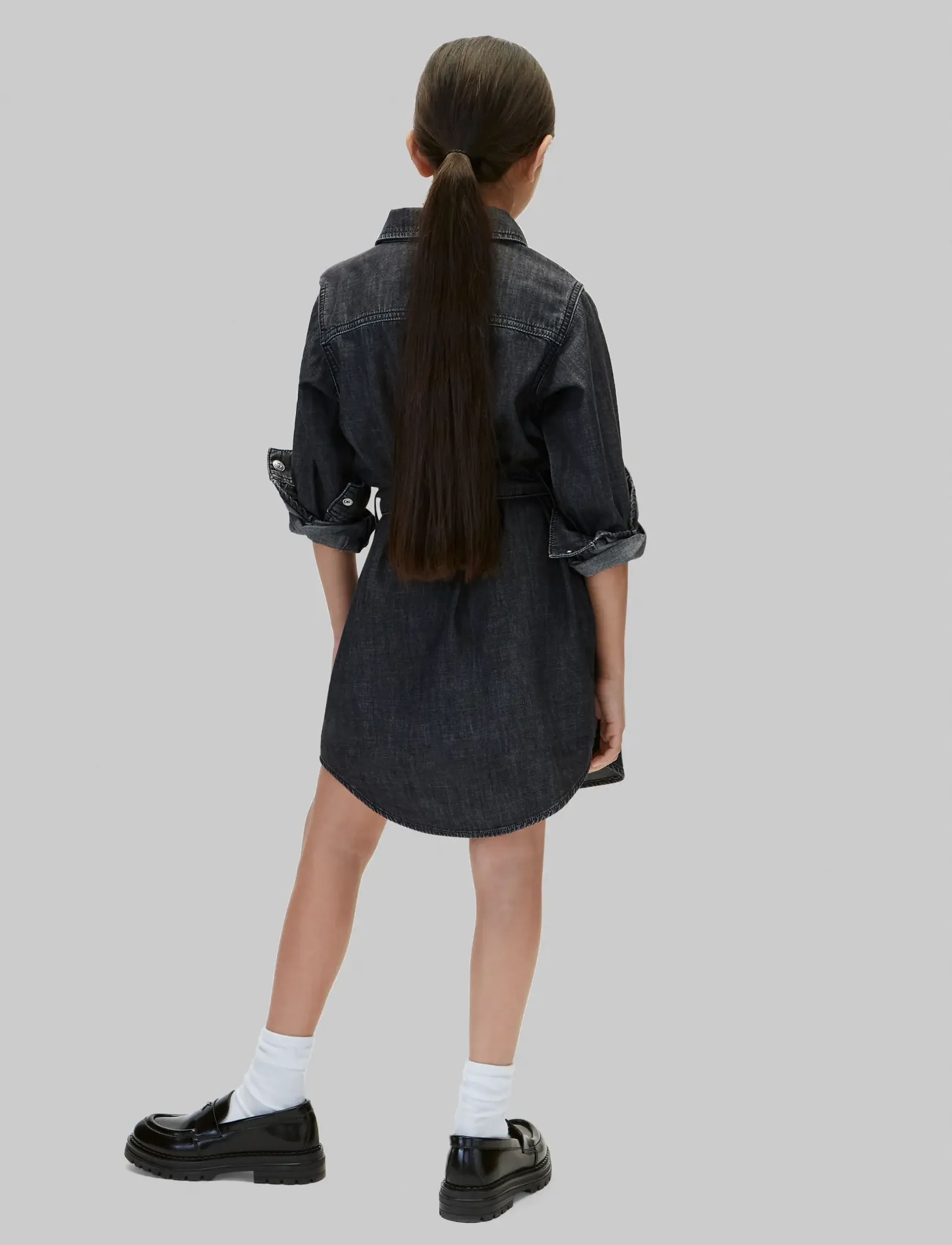 Calvin Klein - DENIM SHIRT DRESS LS  BLACK - washed black - 2