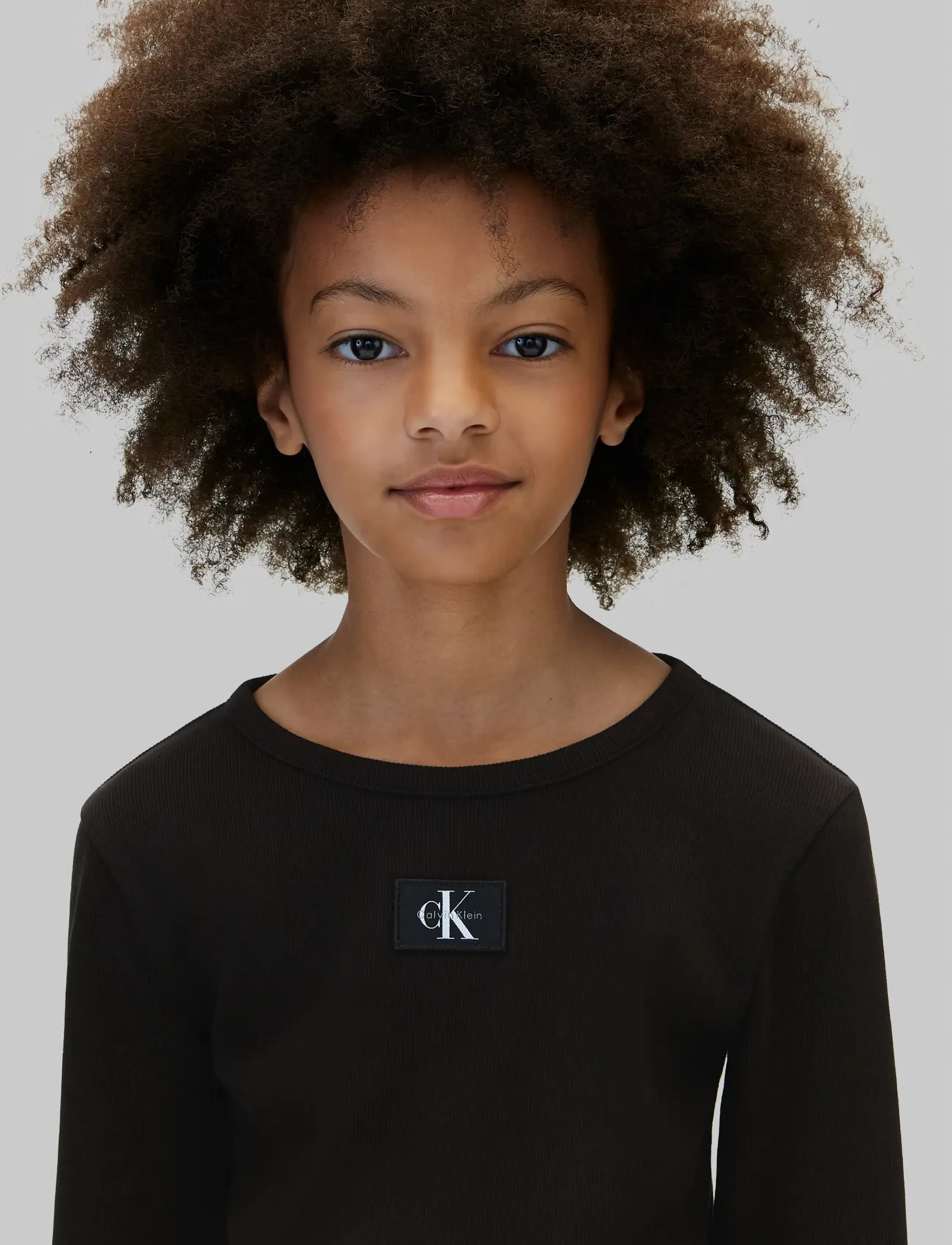 Calvin Klein - MONOLOGO BADGE RIB LS DRESS - pvh black - 4