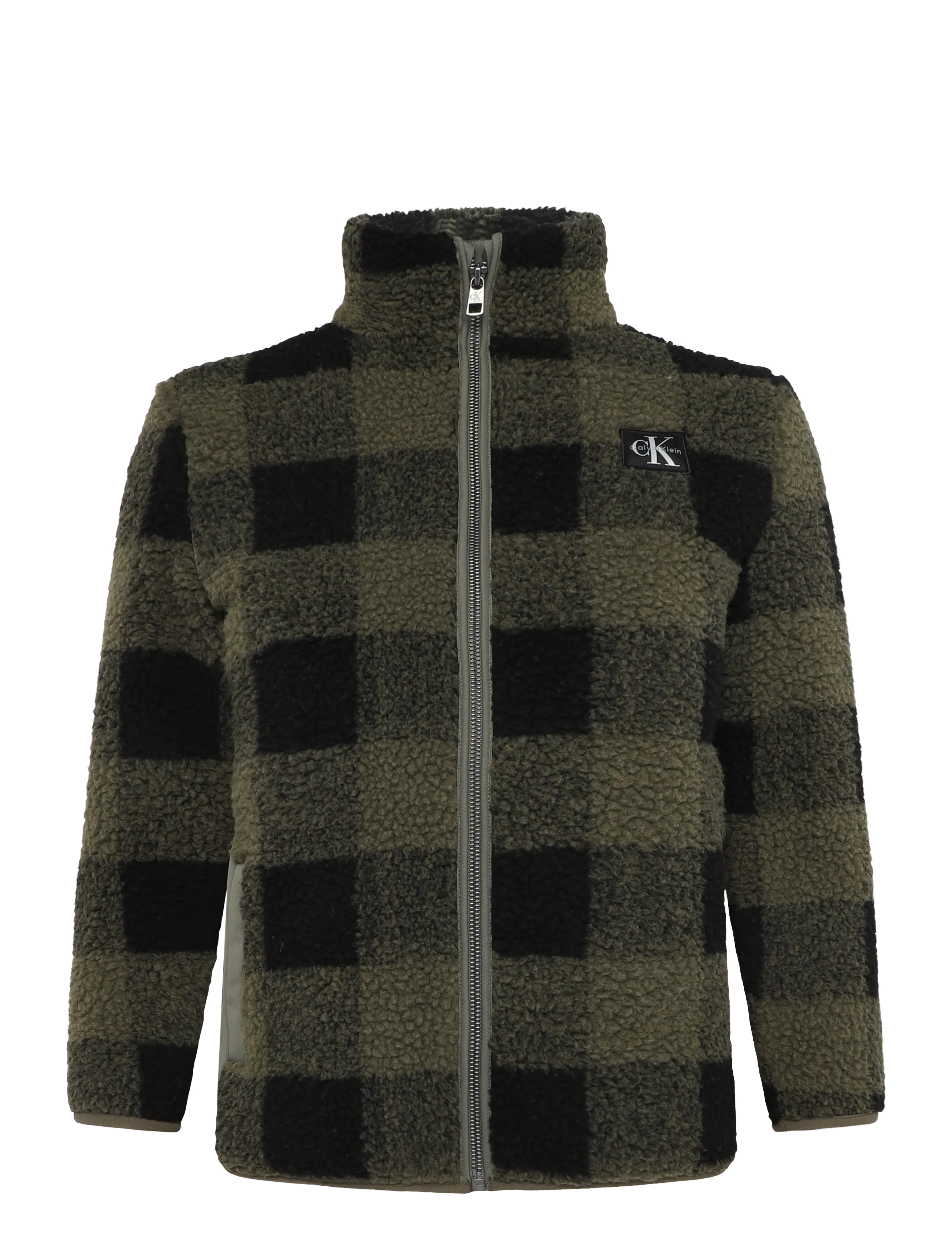 Calvin Klein CK SHERPA FLEECE JACKET - Fleecejackor - DUSTY OLIVE / khaki/green