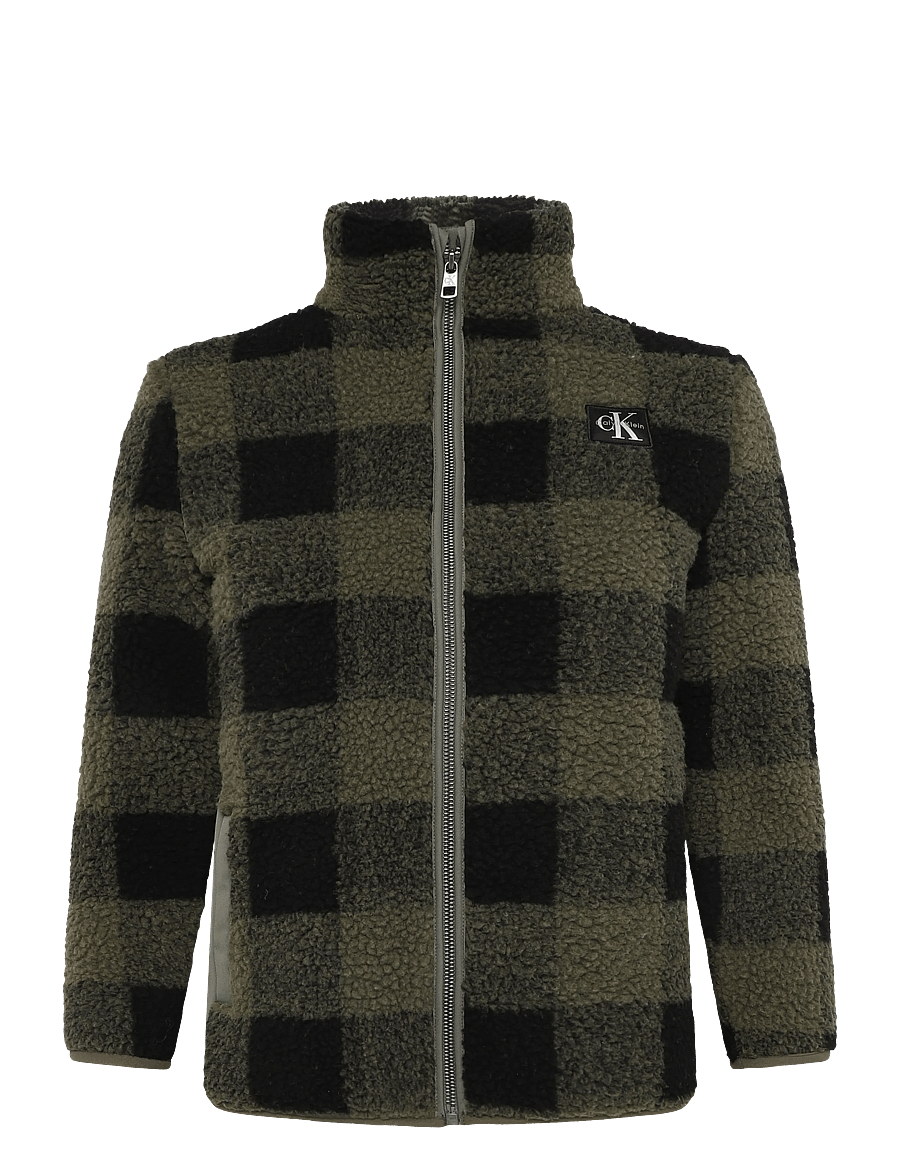 Calvin Klein - CK SHERPA FLEECE JACKET - fleece jackets - dusty olive - 0
