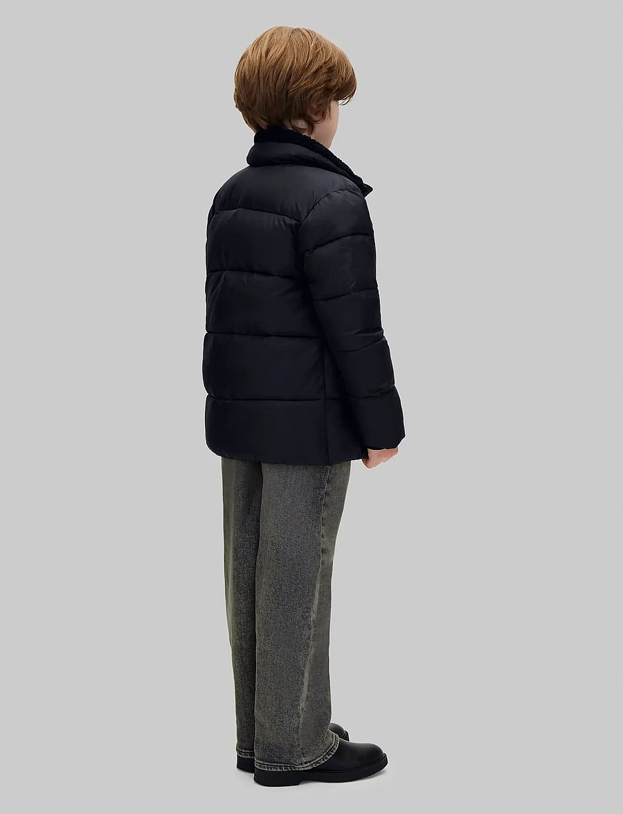 Calvin Klein - SHERPA COLLAR PUFFER - vinterjackor - pvh black - 2