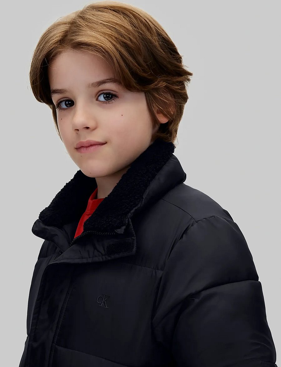 Calvin Klein - SHERPA COLLAR PUFFER - vinterjackor - pvh black - 3