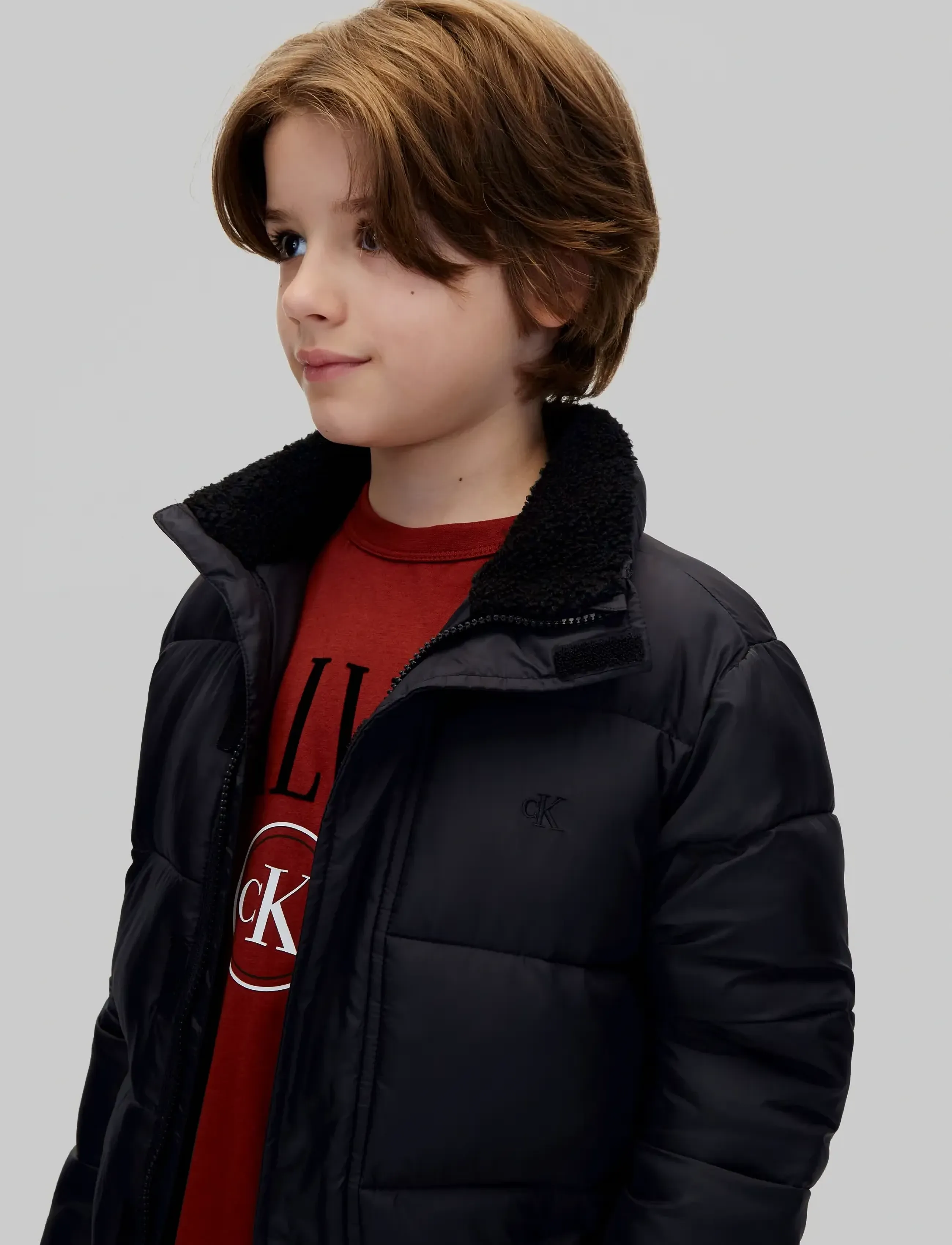 Calvin Klein - SHERPA COLLAR PUFFER - vinterjackor - pvh black - 5