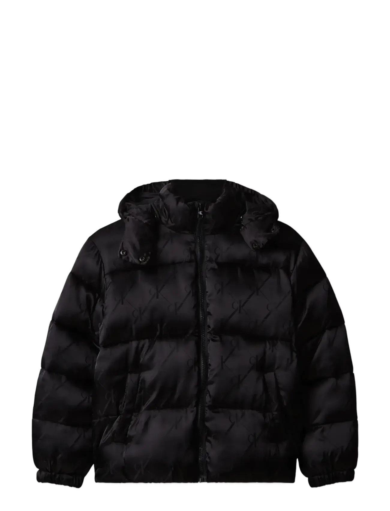Calvin Klein CK LOGO JACQUARD AOP PUFFER JKT - Puffer & Padded - CK BLACK AOP / black