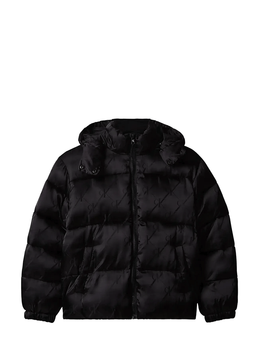 Calvin Klein - CK LOGO JACQUARD AOP PUFFER JKT - ck black aop - 1