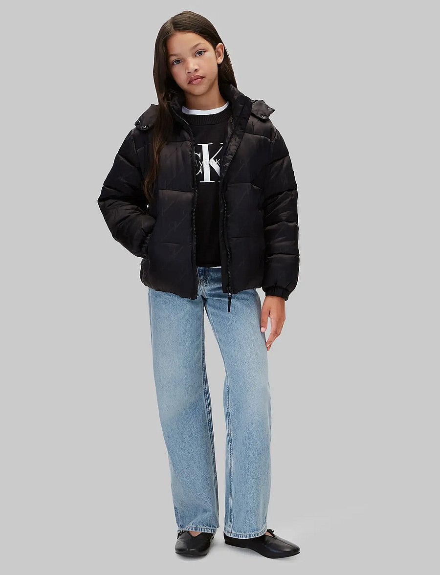 Calvin Klein - CK LOGO JACQUARD AOP PUFFER JKT - ck black aop - 3