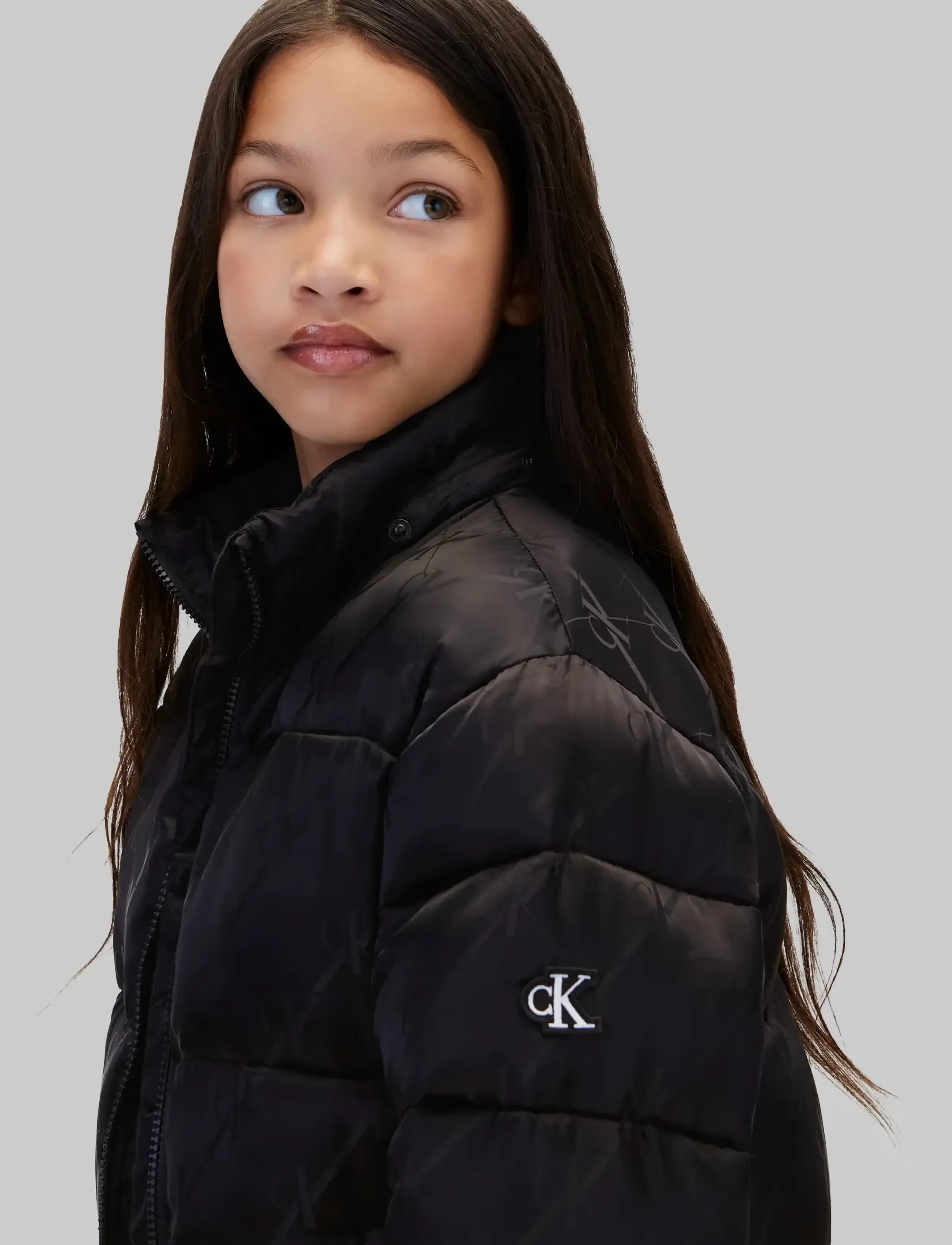 Calvin Klein - CK LOGO JACQUARD AOP PUFFER JKT - ck black aop - 4