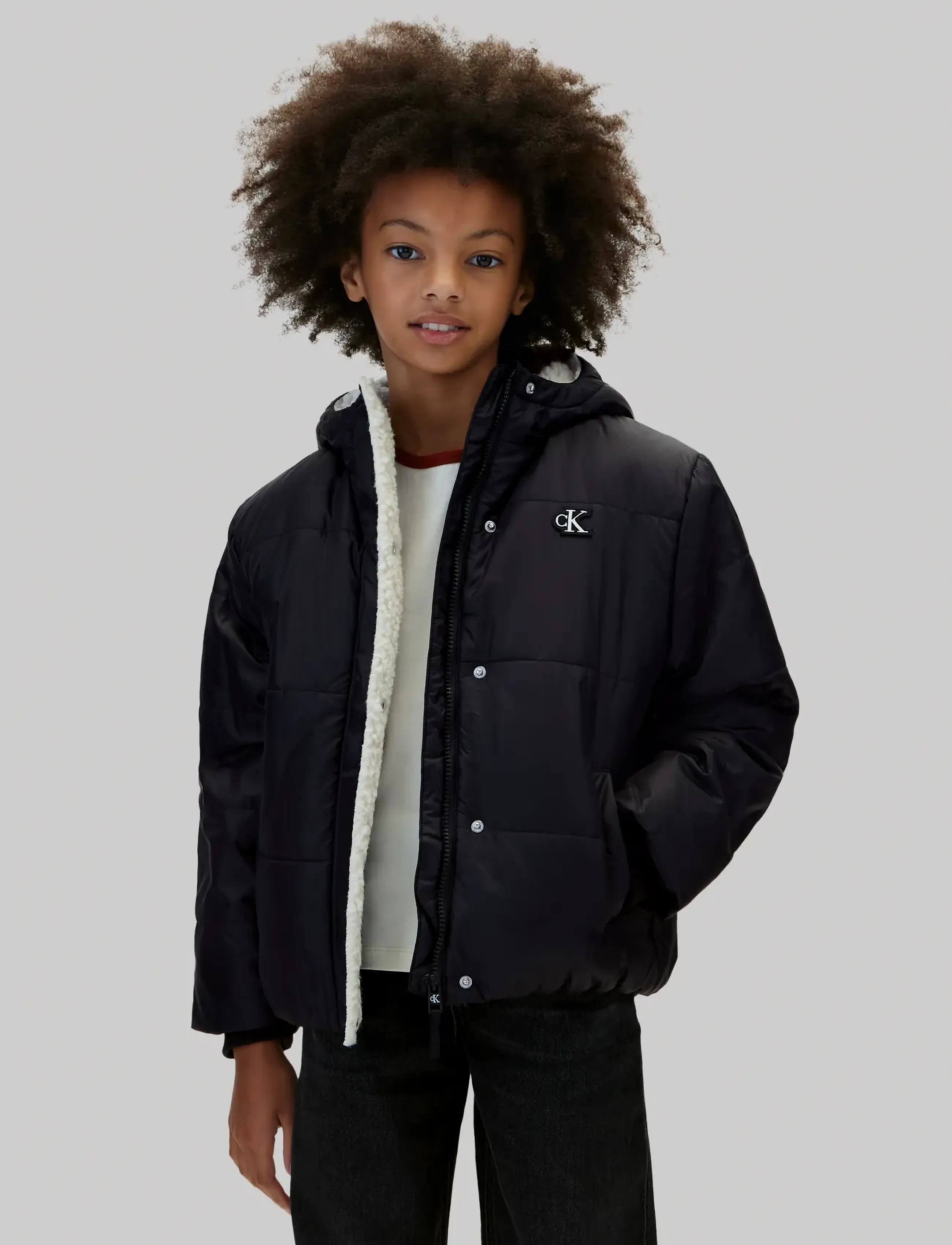 Calvin Klein - TEDDY LINED PUFFER JACKET - winterjacke - pvh black - 0
