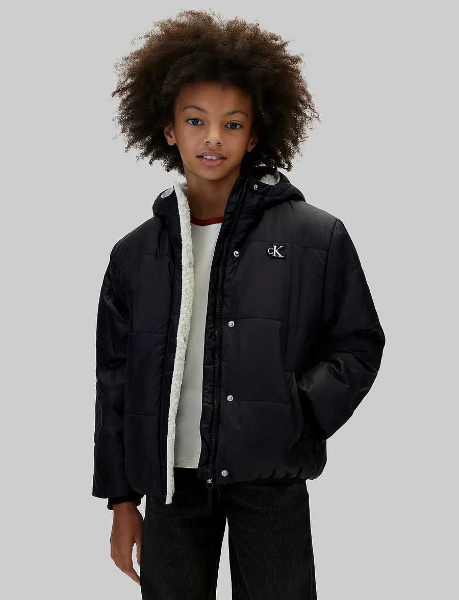 Calvin Klein - TEDDY LINED PUFFER JACKET - winterjacke - pvh black - 0