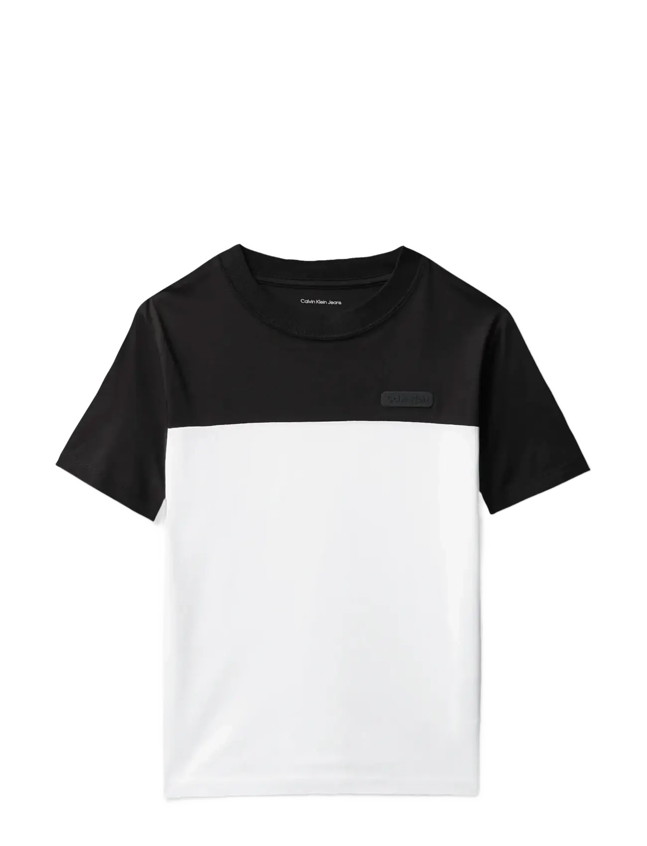 Calvin Klein COLORBLOCK T-SHIRT - Toppar & T-shirts - BLACK [CSI] 25CW1000175CK / black