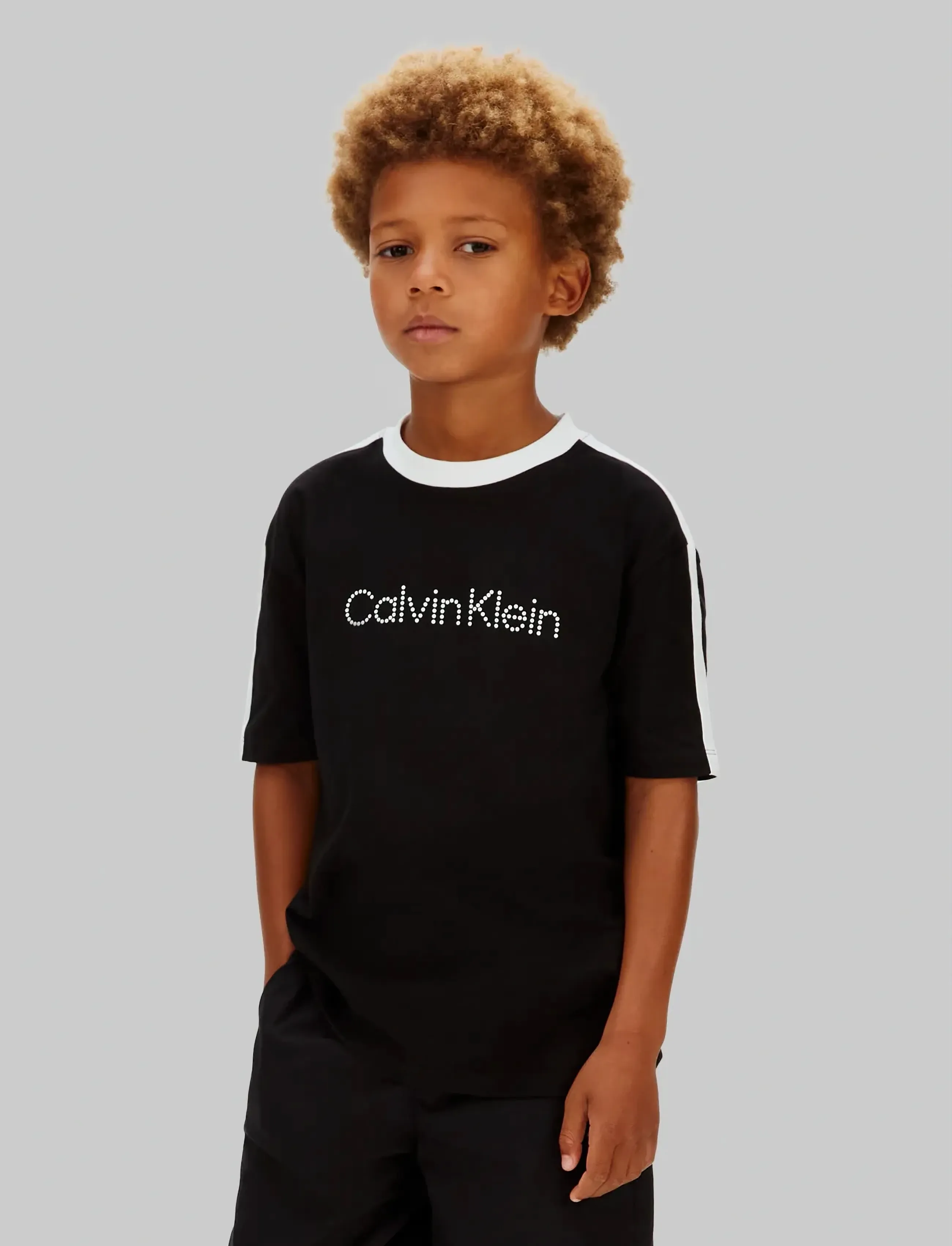 Calvin Klein - TAPING SS T-SHIRT - kortærmede t-shirts - black [csi] 25cw1000175ck - 2