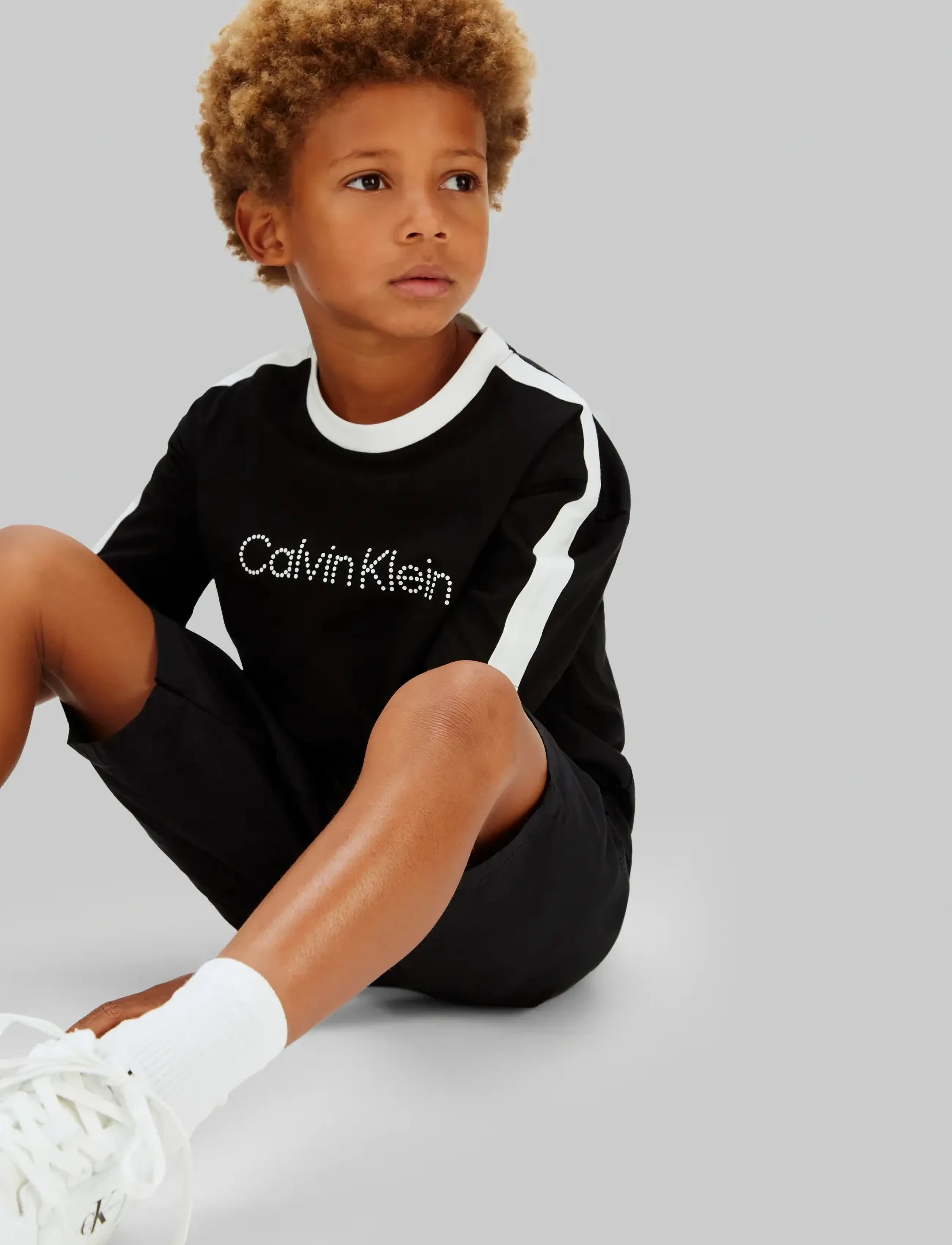 Calvin Klein - TAPING SS T-SHIRT - kortærmede t-shirts - black [csi] 25cw1000175ck - 4