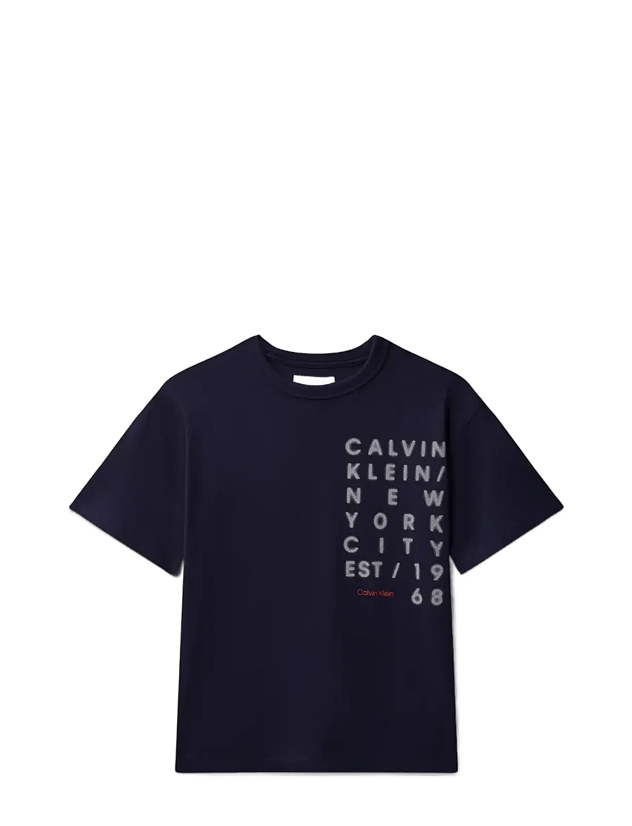 Calvin Klein - SQUARE LOGO T-SHIRT - evening blue #19-3815 tcx - 1