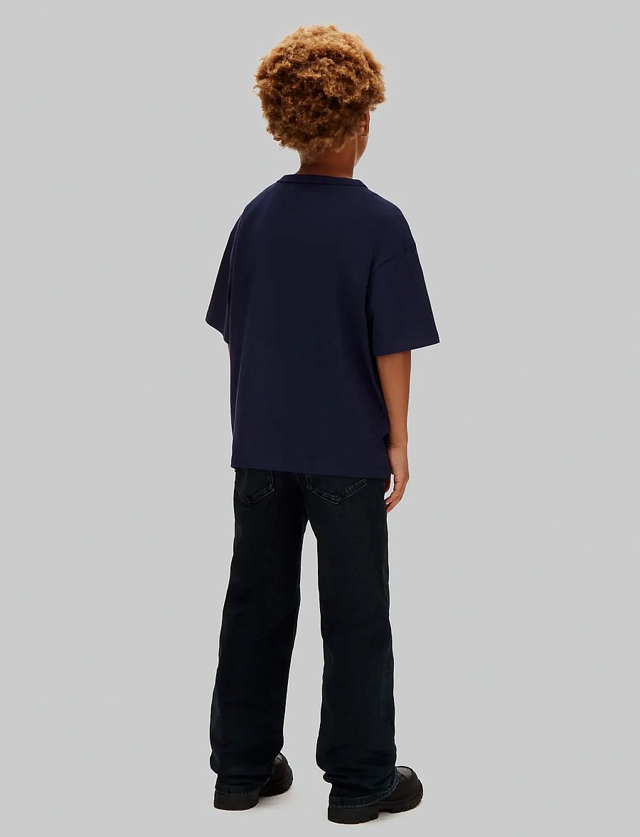 Calvin Klein - SQUARE LOGO T-SHIRT - evening blue #19-3815 tcx - 3