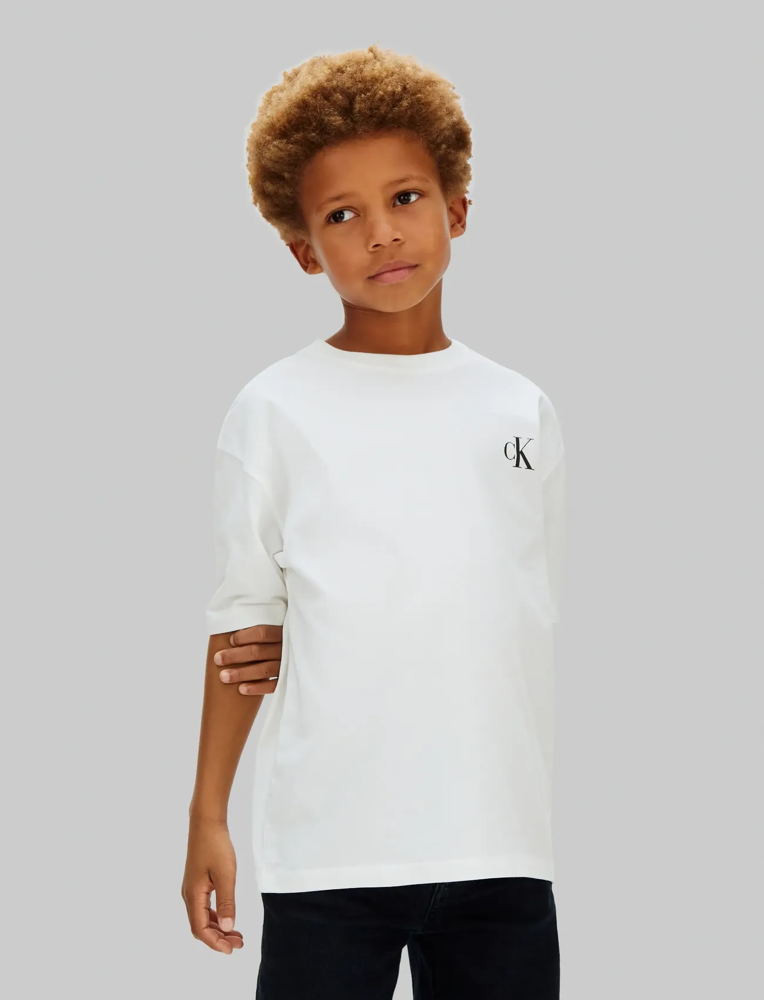 Calvin Klein Bridge Ss T-Shirt, 152, White, T-Shirts > Kortærmede, Børn