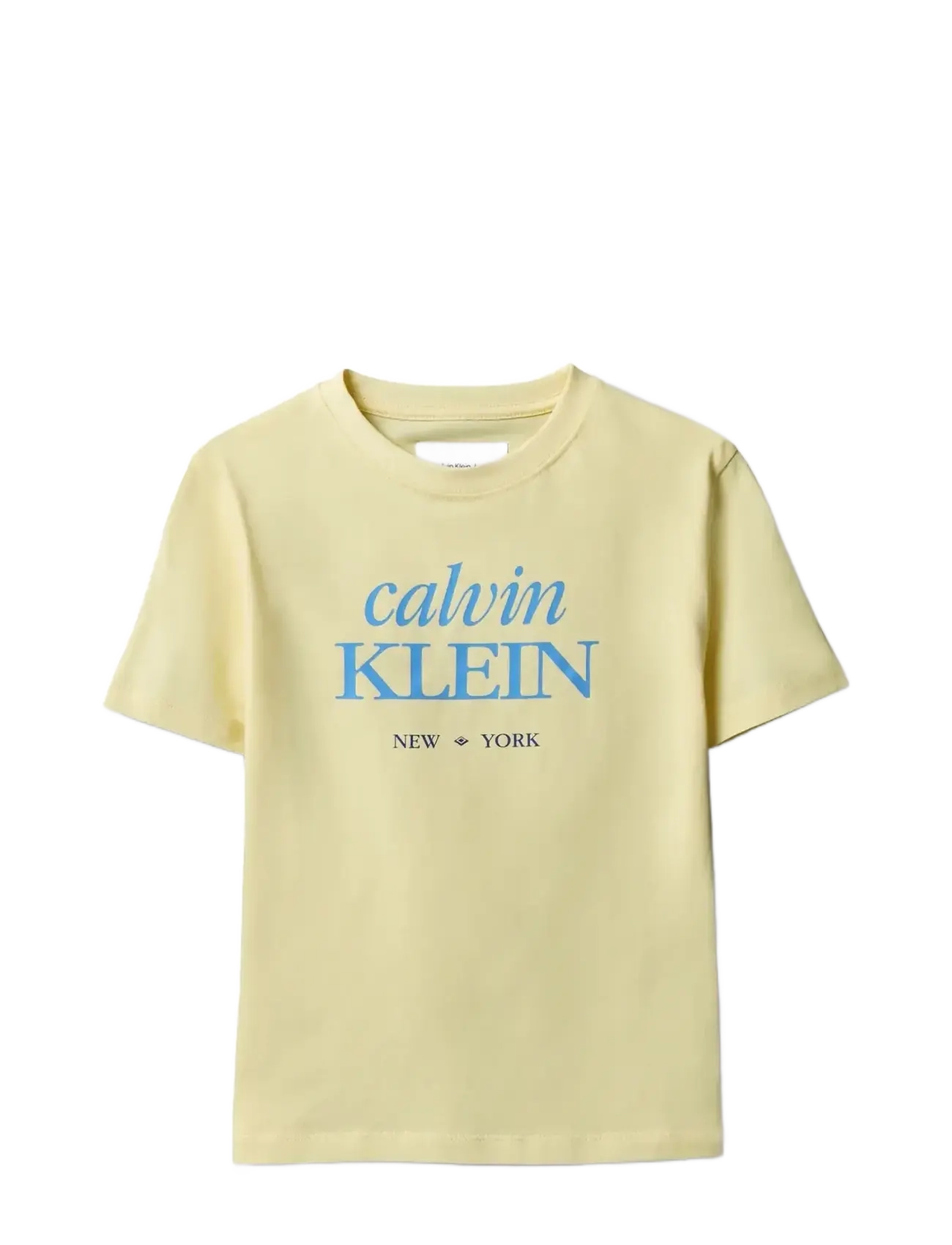 Calvin Klein LOGO SS T-SHIRT - App deal - FRENCH VANILLA 12-0722 TCX / yellow