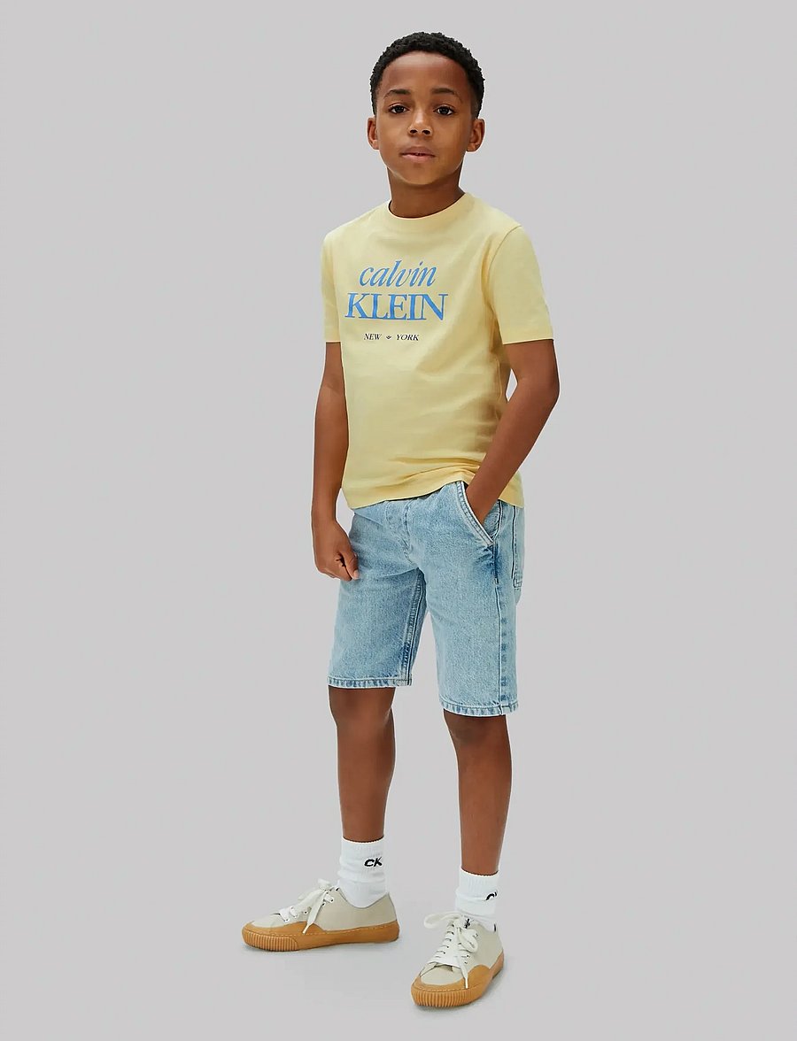 Calvin Klein - LOGO SS T-SHIRT - kurzärmelige - french vanilla 12-0722 tcx - 4
