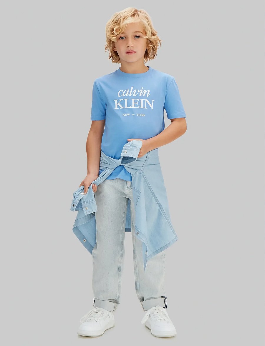 Calvin Klein - LOGO SS T-SHIRT - t-shirts à manches courtes - provence 16-4032 tcx - 4