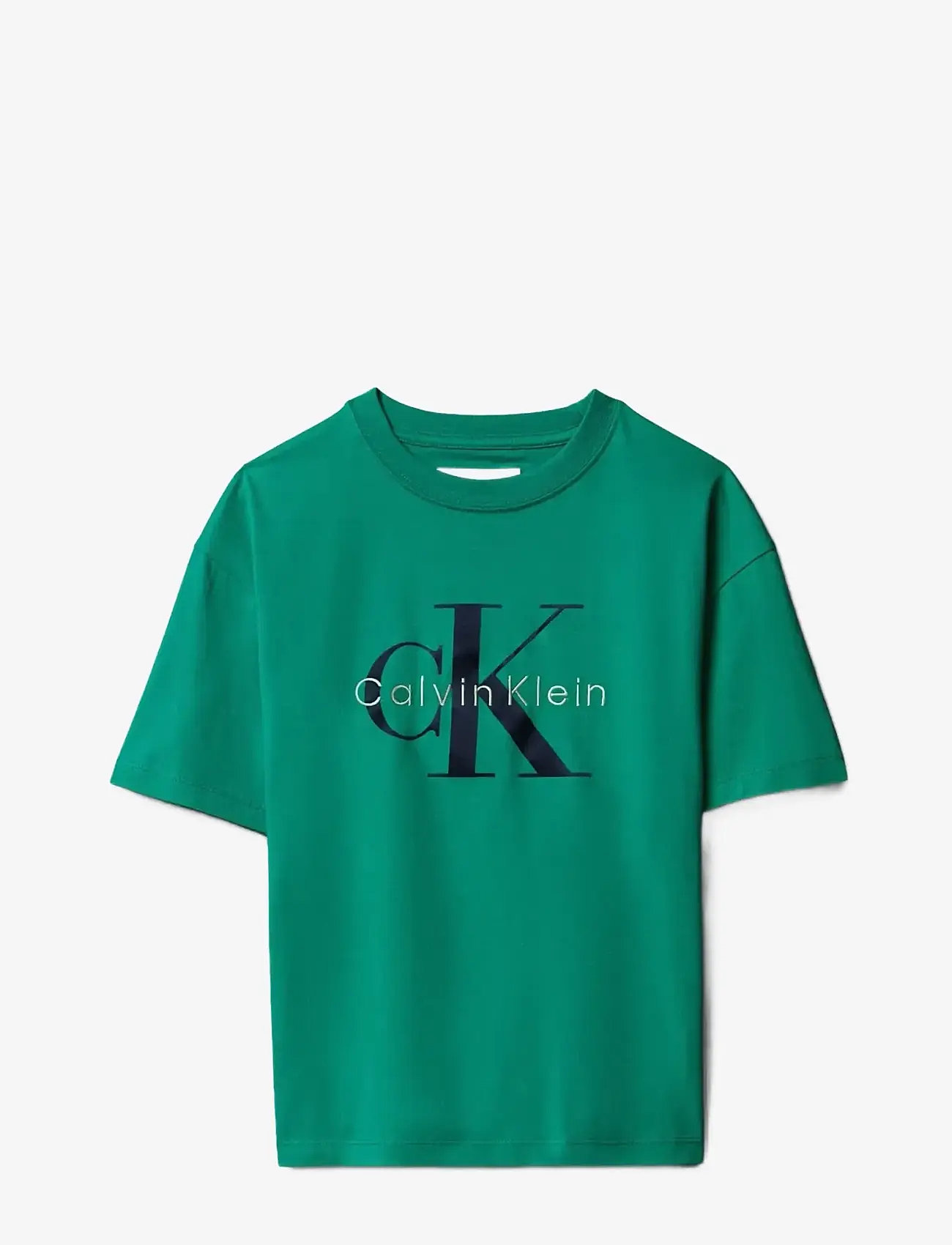 Calvin Klein - MONGRAM LOGO SS T-SHIRT - lühikeste varrukatega t-särgid - lush meadow 18-5845 tcx - 1