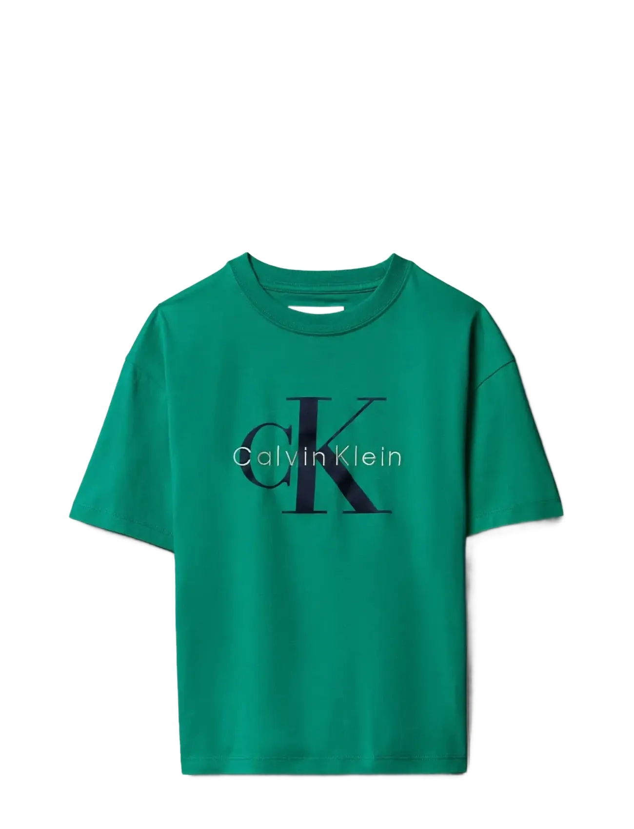 Calvin Klein MONGRAM LOGO SS T-SHIRT - Calvin Klein - LUSH MEADOW 18-5845 TCX / green