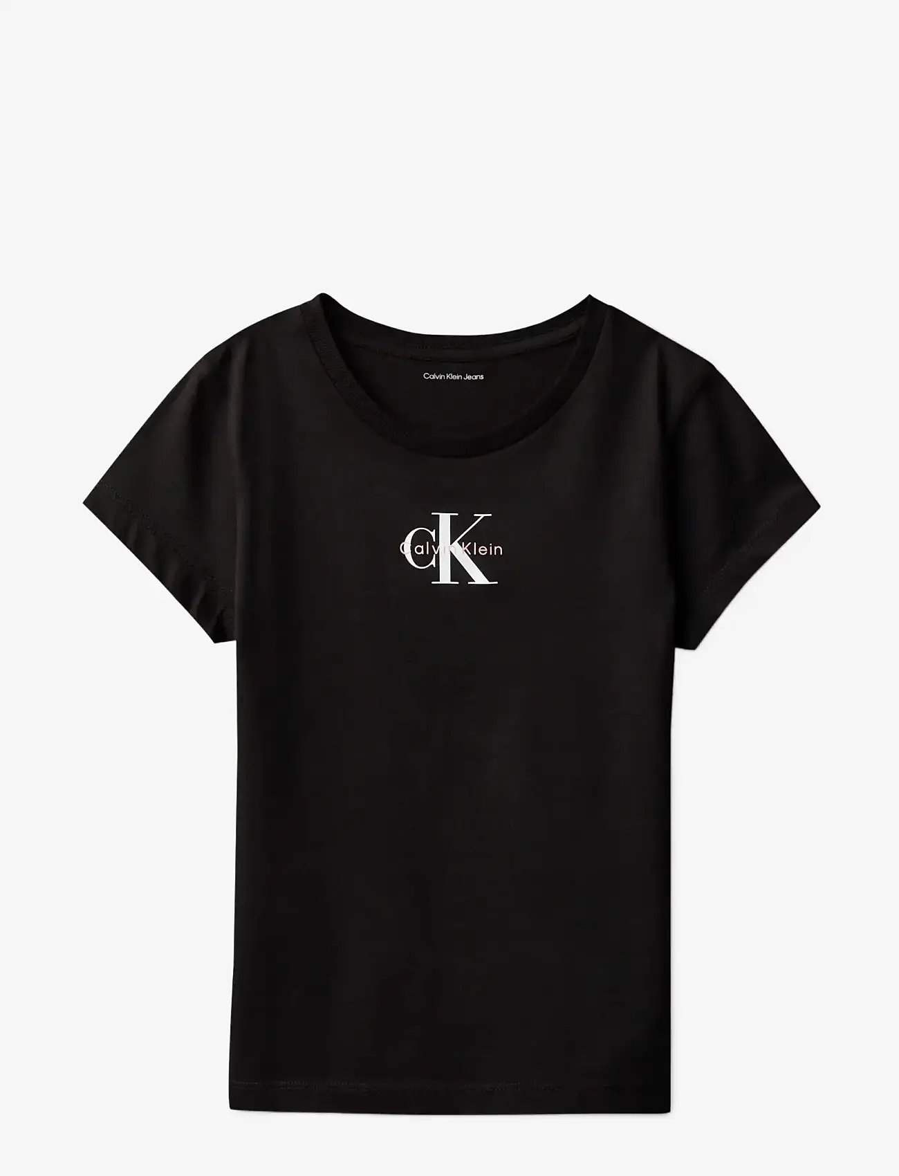 Calvin Klein - MICRO MONOGRAM TOP - kortærmede t-shirts - 1716 black - 1